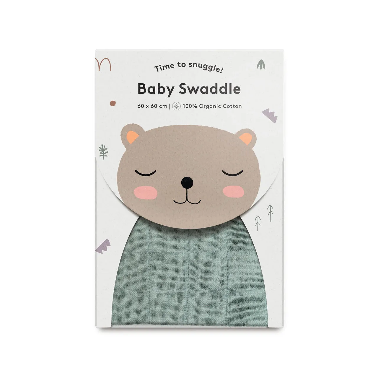 Mini Muslin Swaddle, Teal