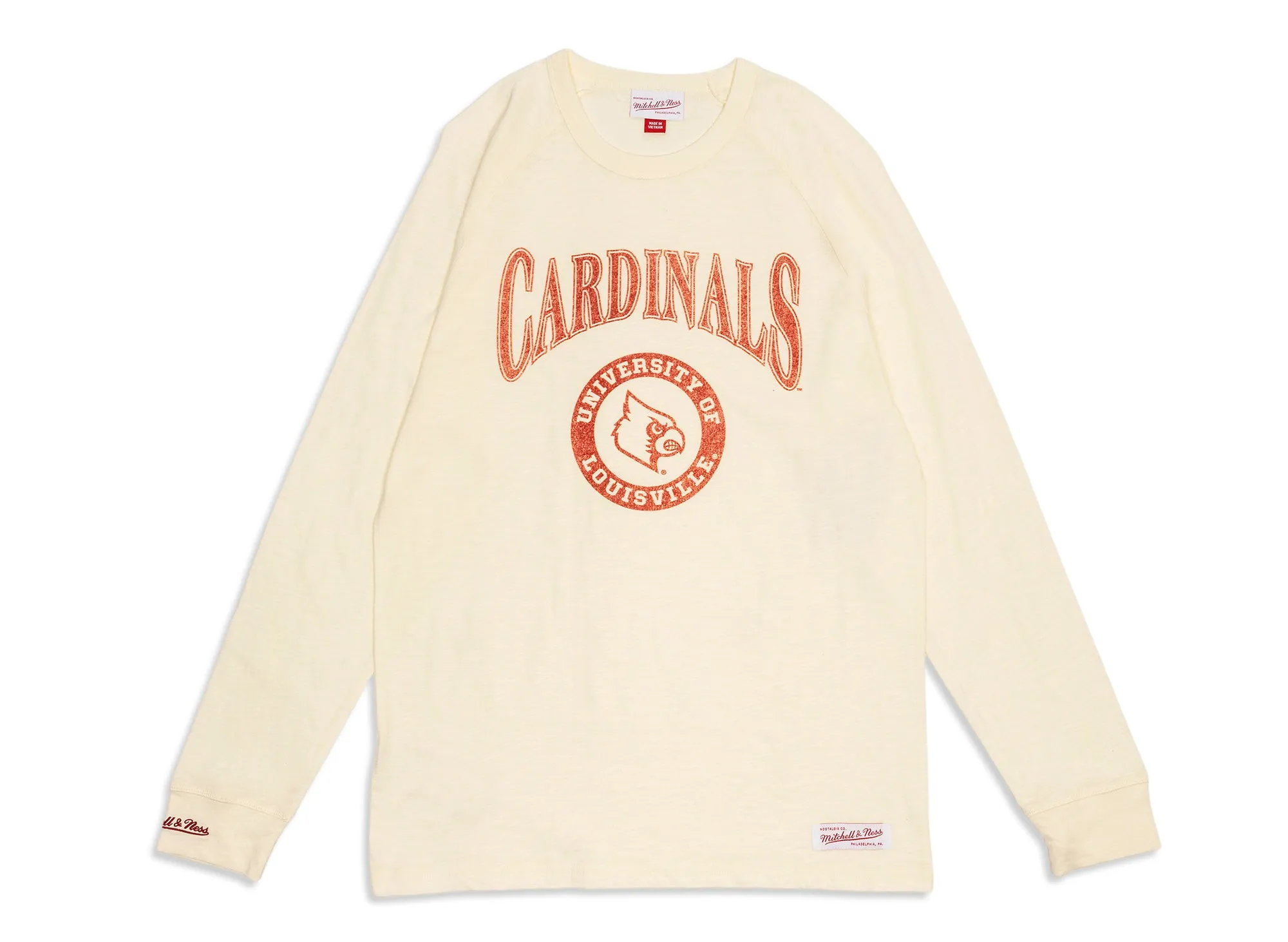 Mitchell & Ness Louisville Cardinals NCAA Archive Logo L/S Tee xld