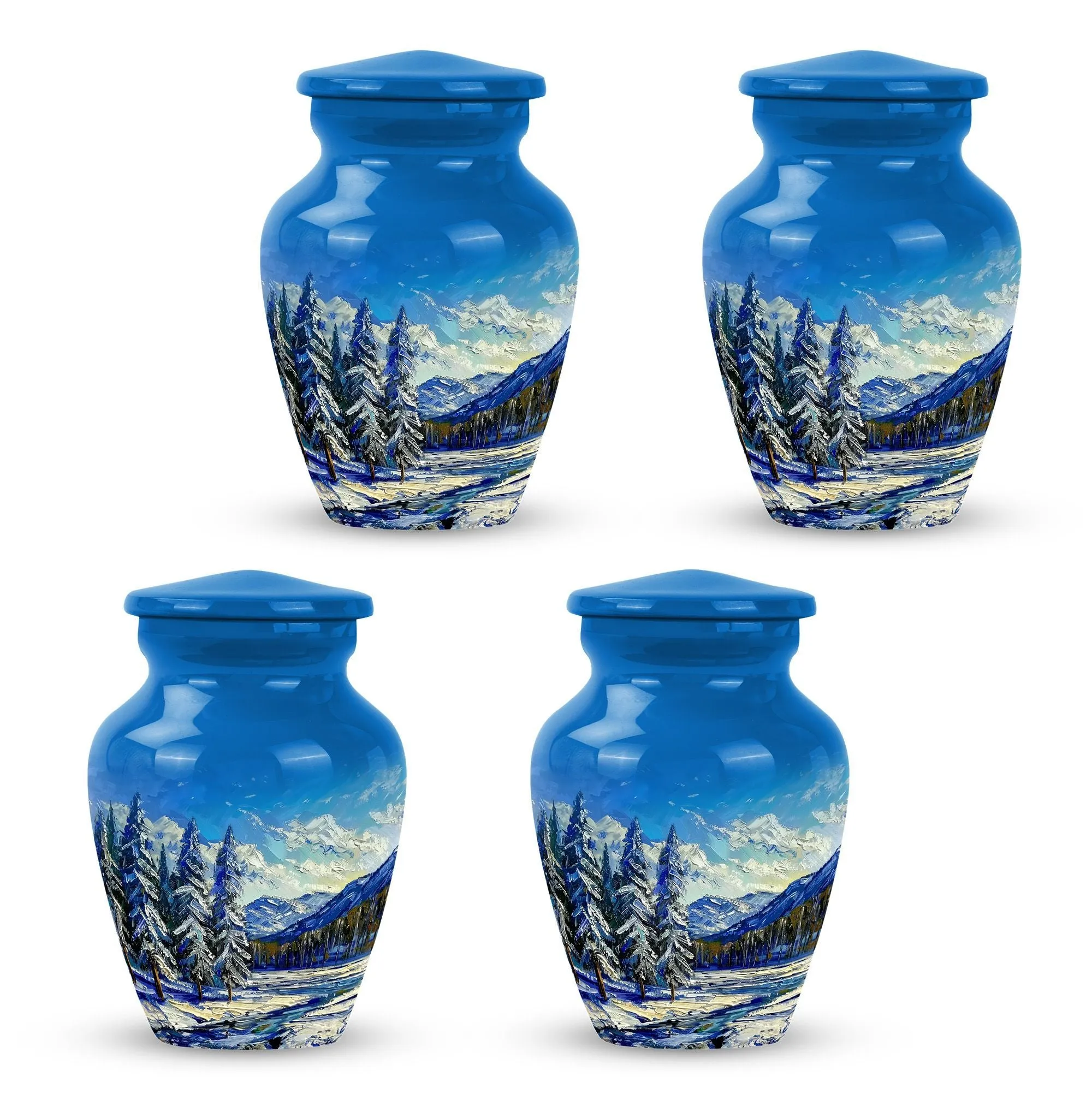 Mountains Urn - Memorial Keepsake for Loved Ones, Cremation Urn
