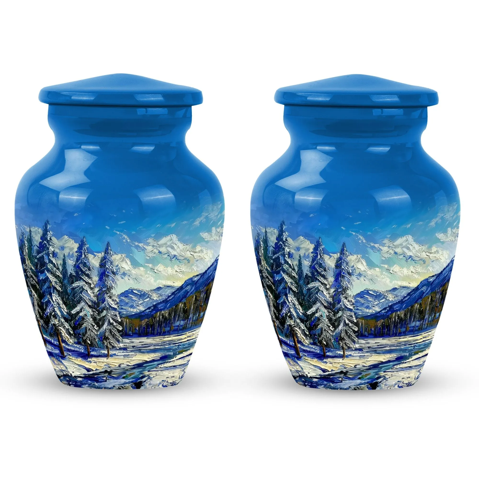 Mountains Urn - Memorial Keepsake for Loved Ones, Cremation Urn