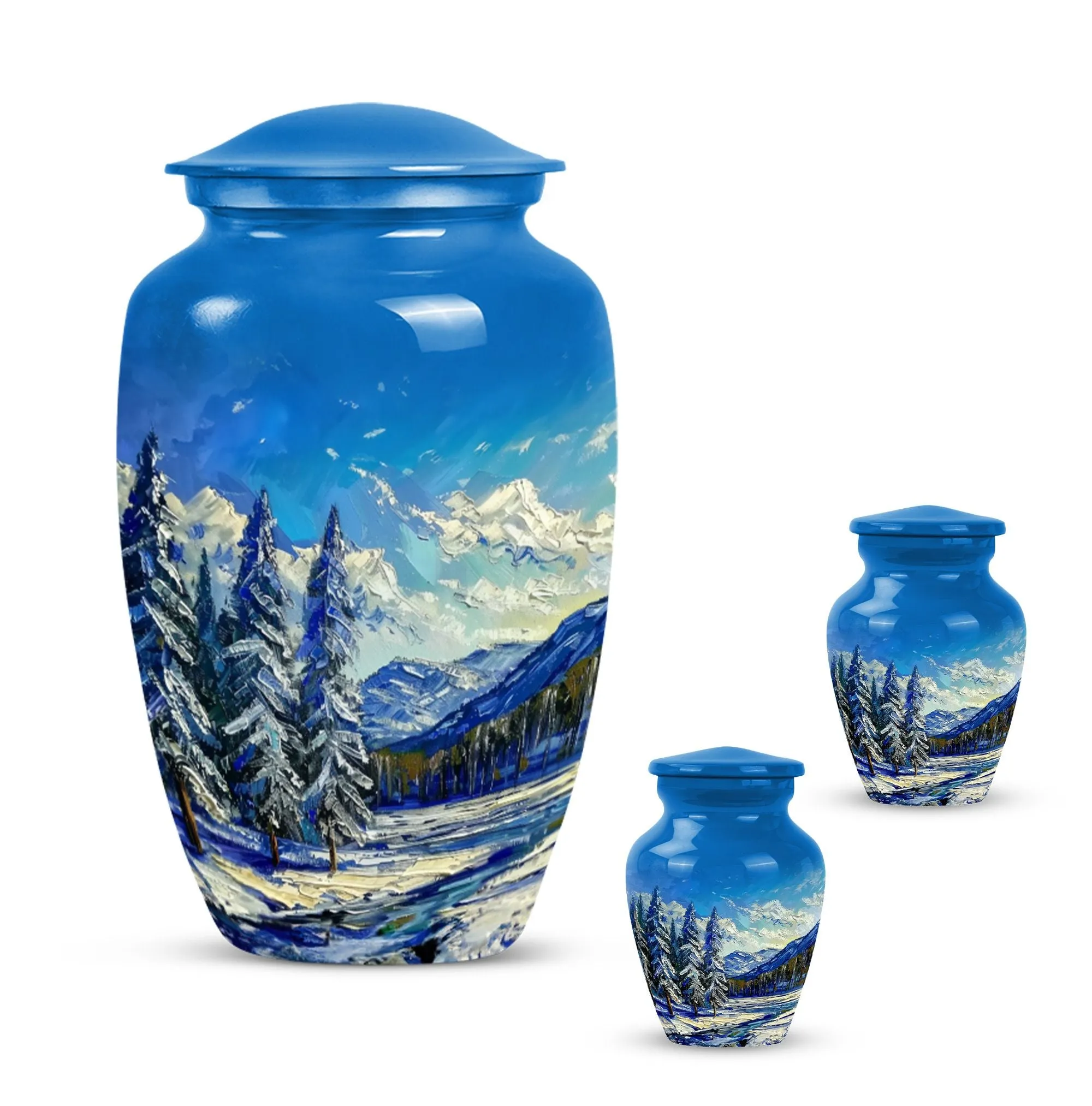 Mountains Urn - Memorial Keepsake for Loved Ones, Cremation Urn