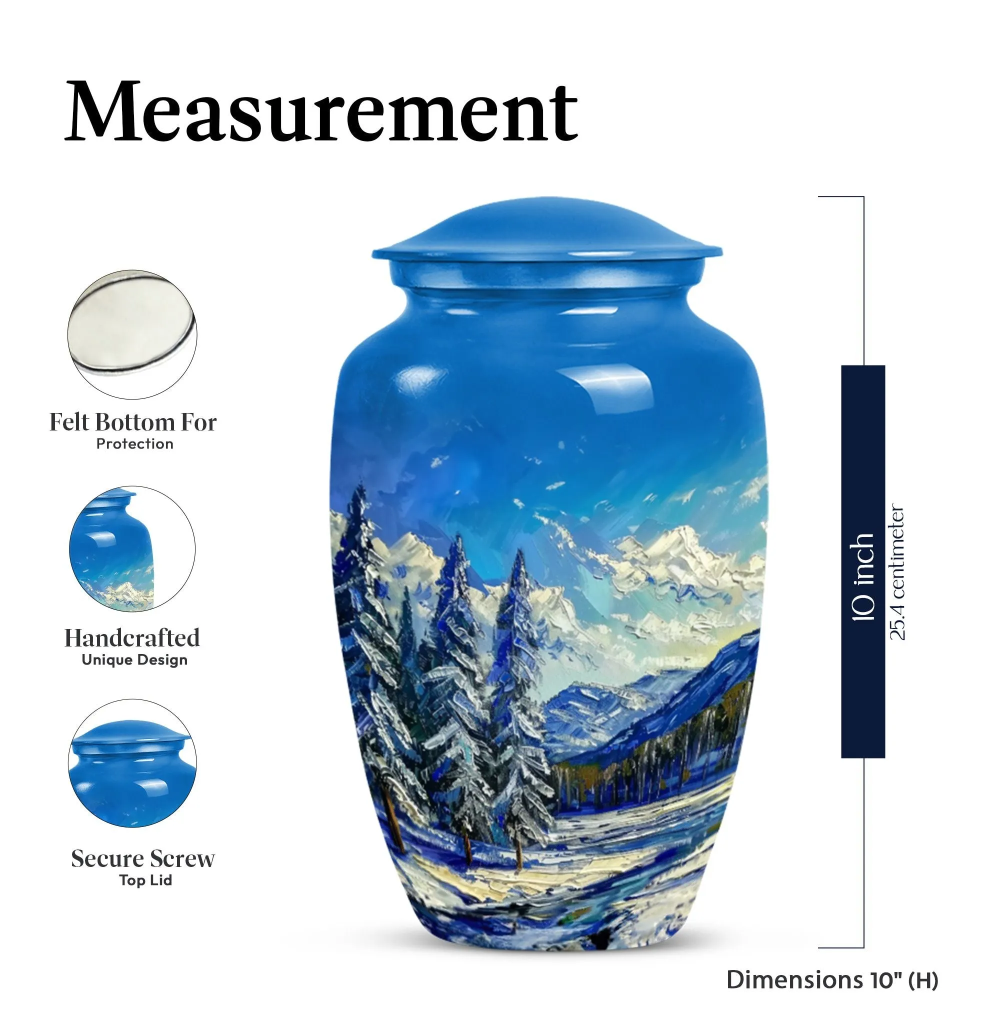 Mountains Urn - Memorial Keepsake for Loved Ones, Cremation Urn