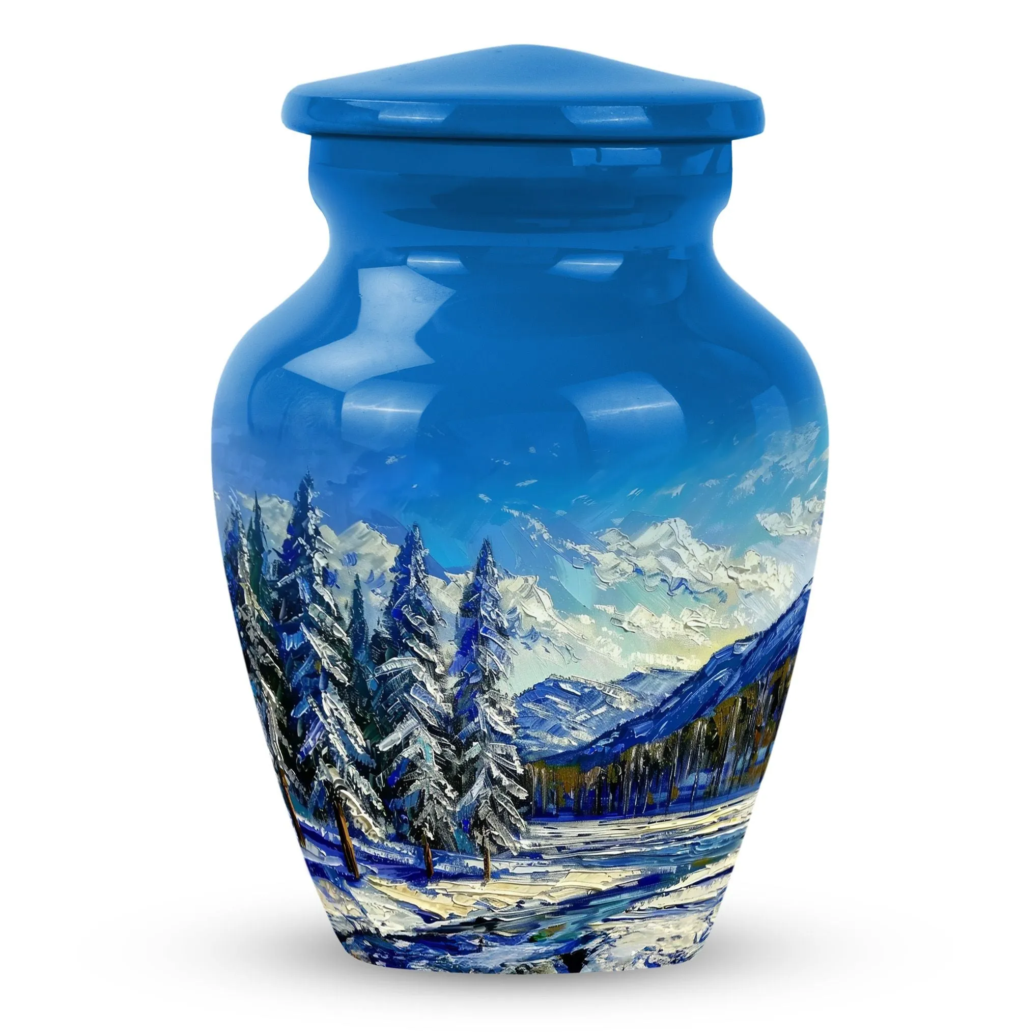 Mountains Urn - Memorial Keepsake for Loved Ones, Cremation Urn