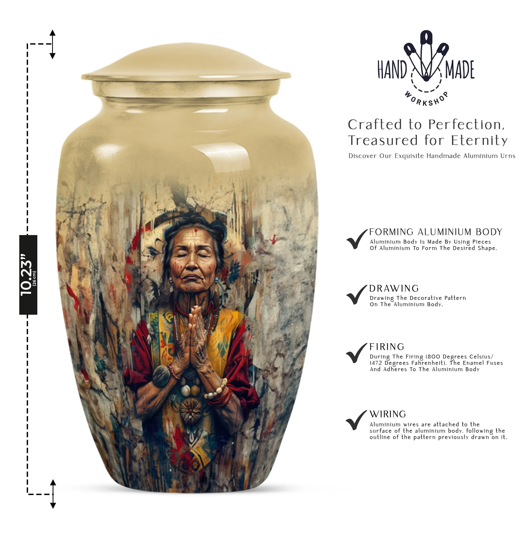 Native American Inspired Resilient  Funeral Urn