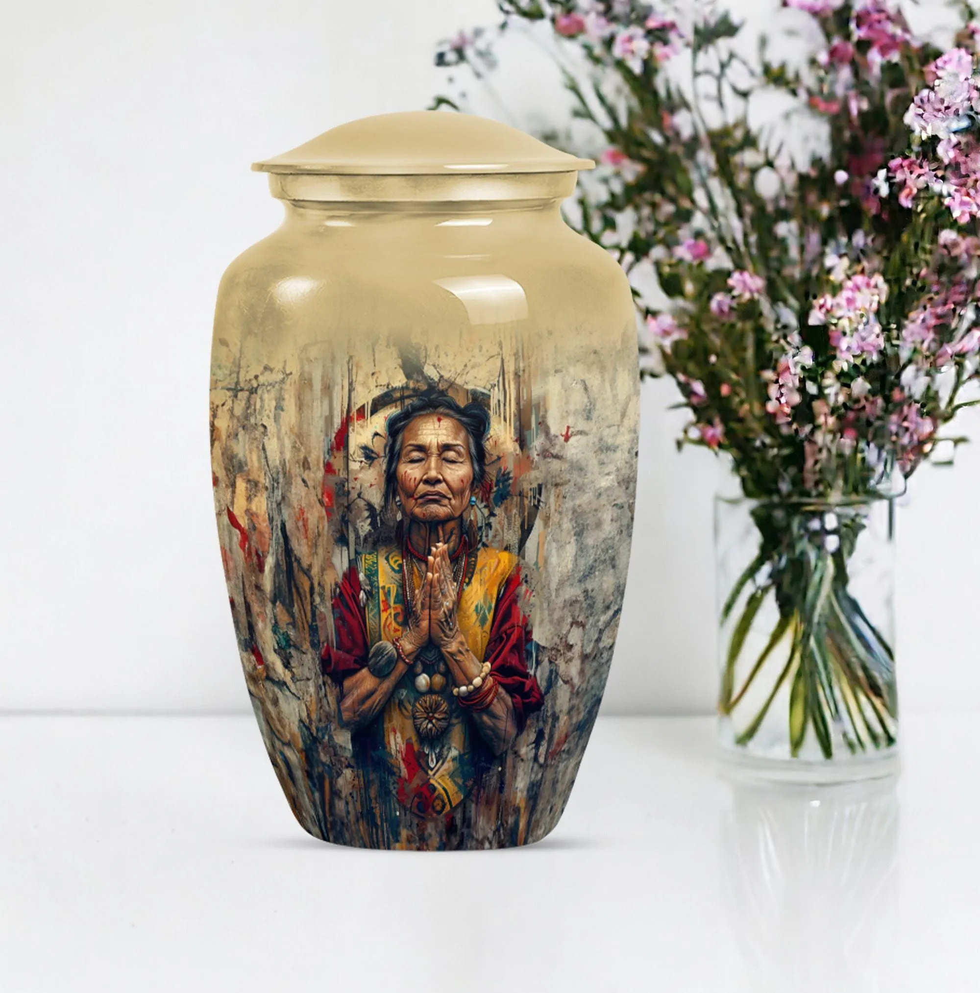 Native American Inspired Resilient  Funeral Urn