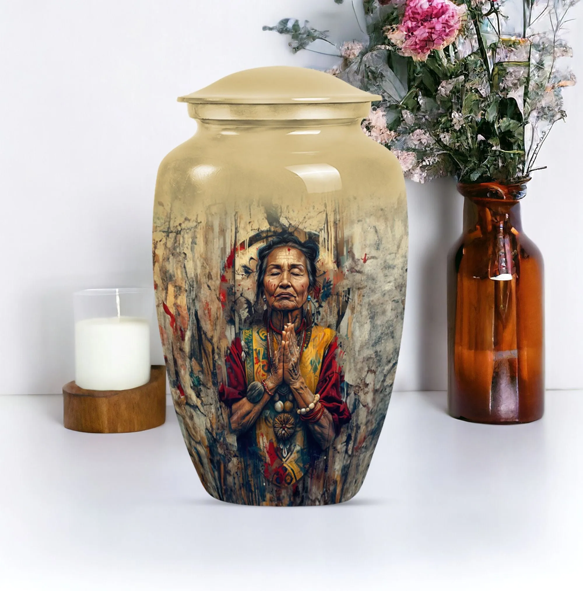 Native American Inspired Resilient  Funeral Urn