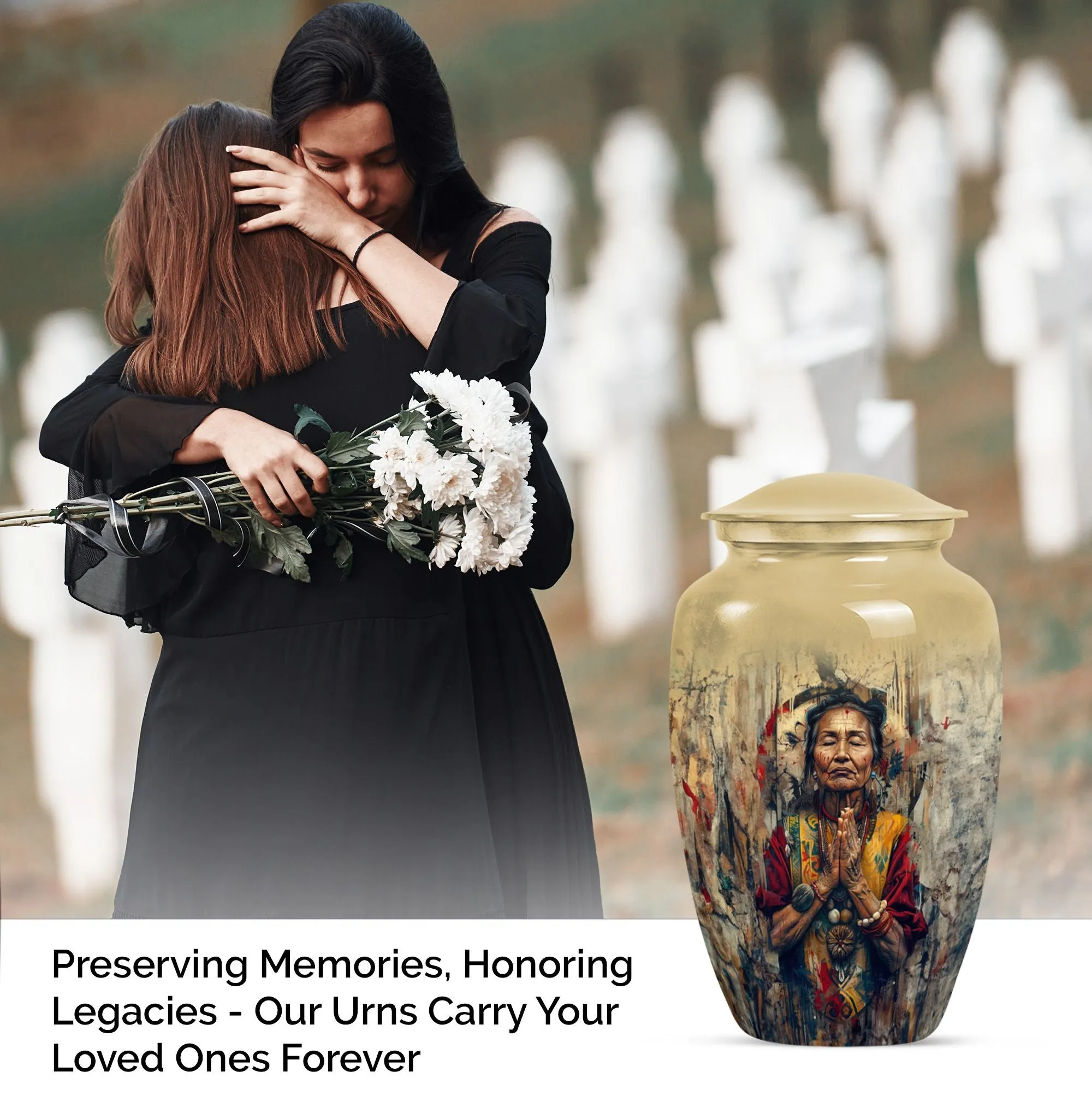 Native American Inspired Resilient  Funeral Urn