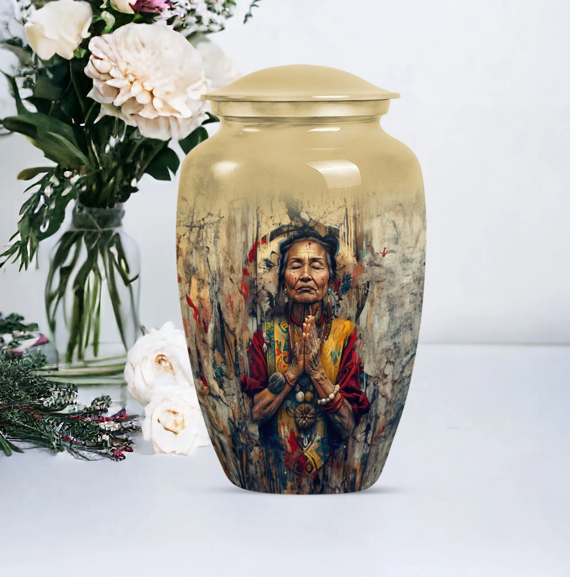 Native American Inspired Resilient  Funeral Urn