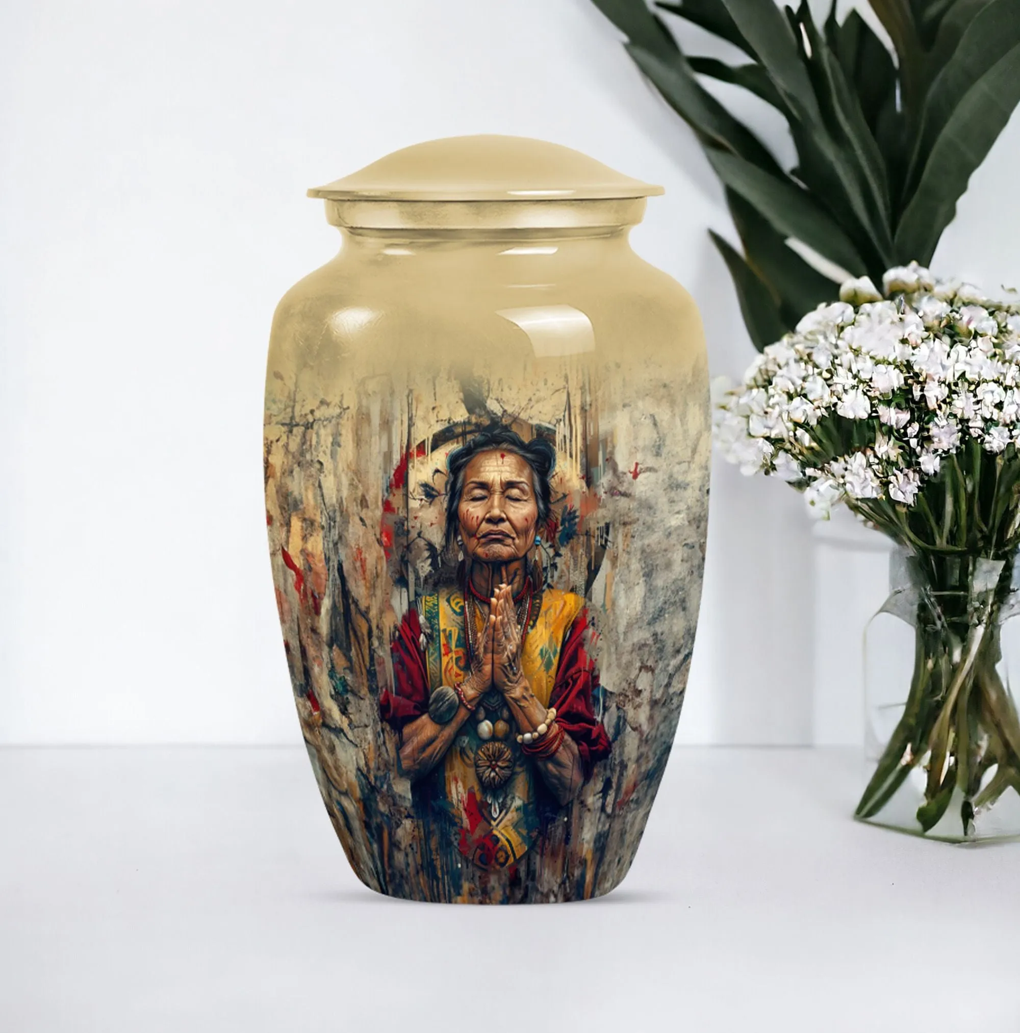 Native American Inspired Resilient  Funeral Urn