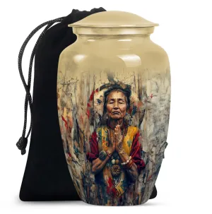 Native American Inspired Resilient  Funeral Urn