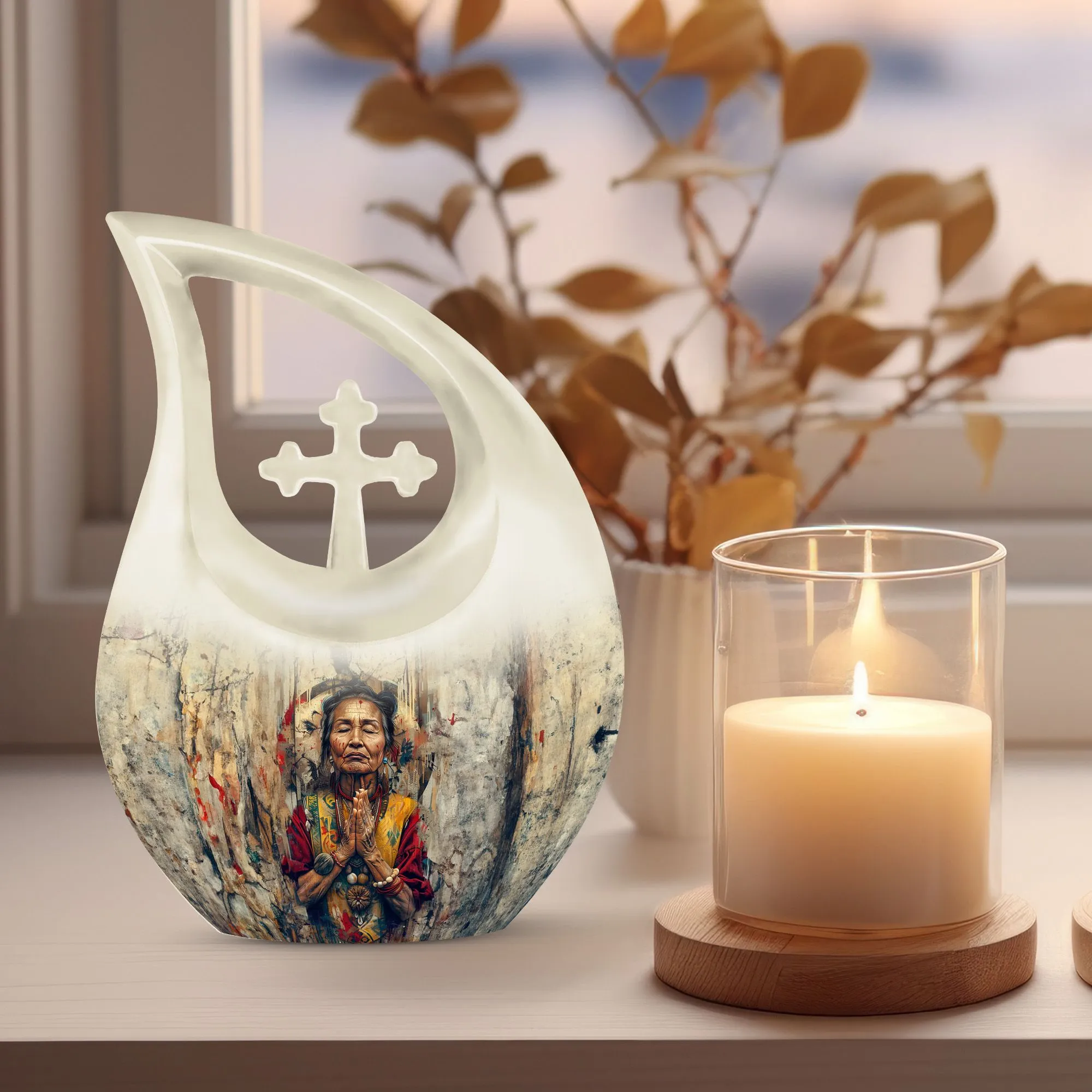 Native American Urn - Unique Memorial Urn for Ashes
