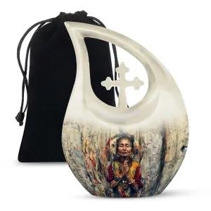 Native American Urn - Unique Memorial Urn for Ashes