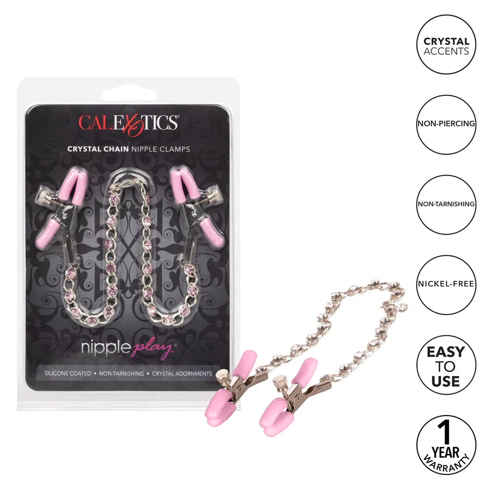 Nipple Play Crystal Chain Nipple Clamps