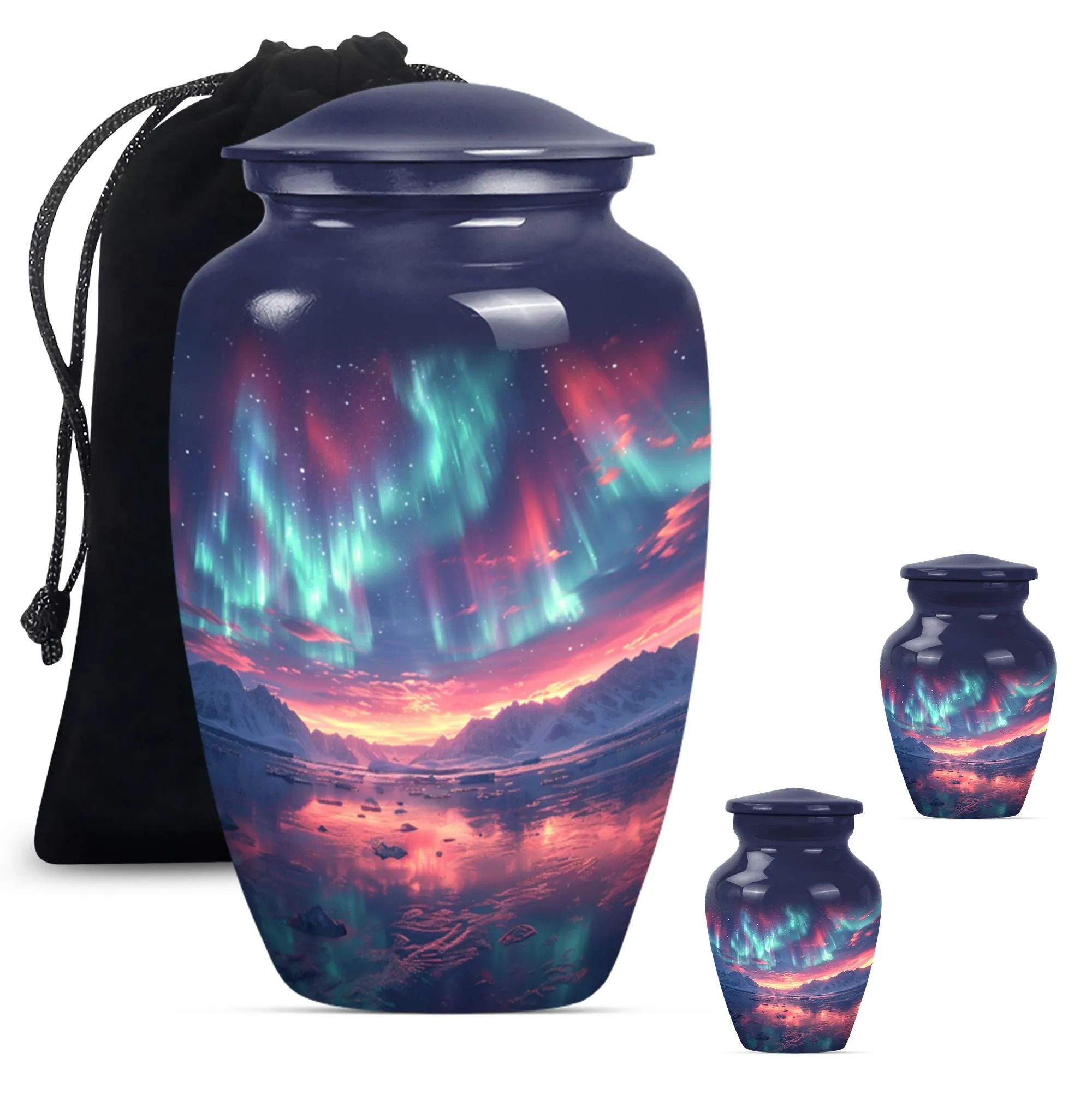 Northern Lights - Aurora Borealis Cremation Urn For Ashes