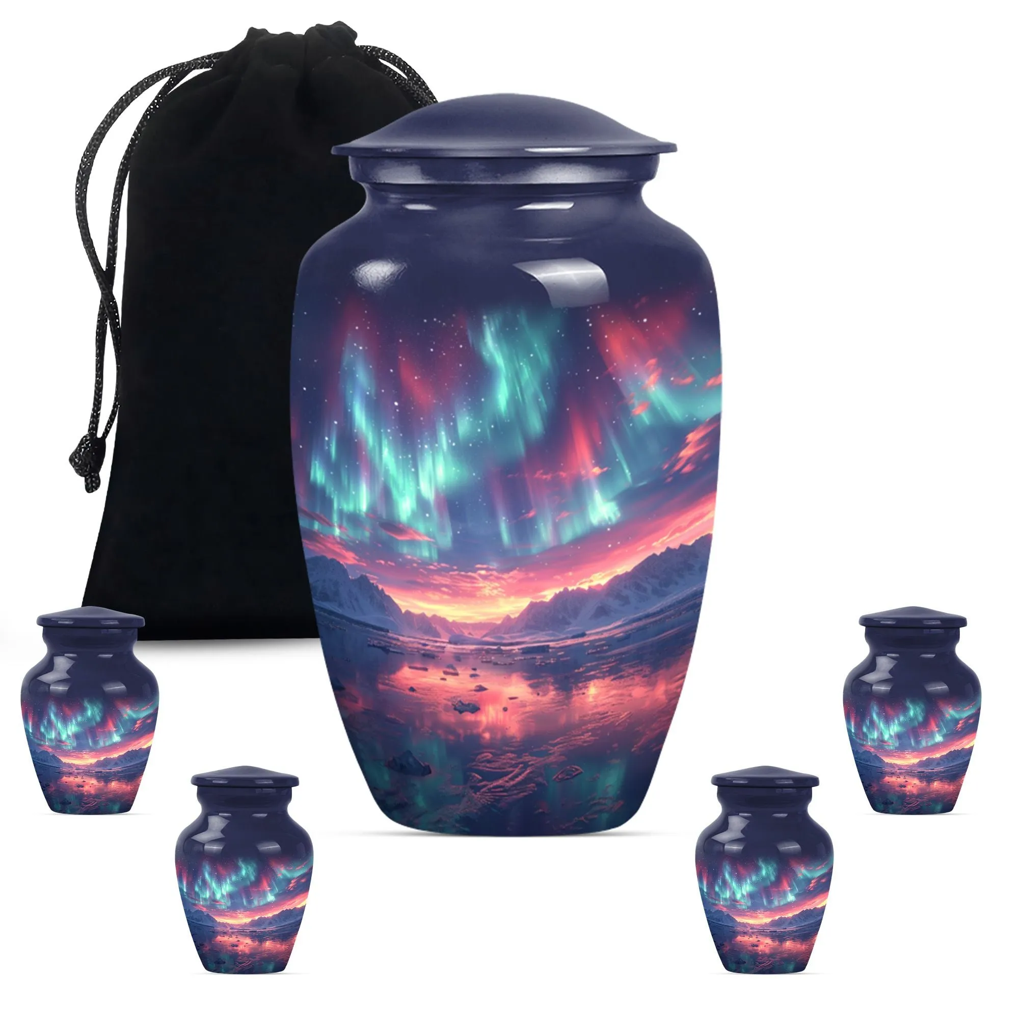 Northern Lights - Aurora Borealis Cremation Urn For Ashes