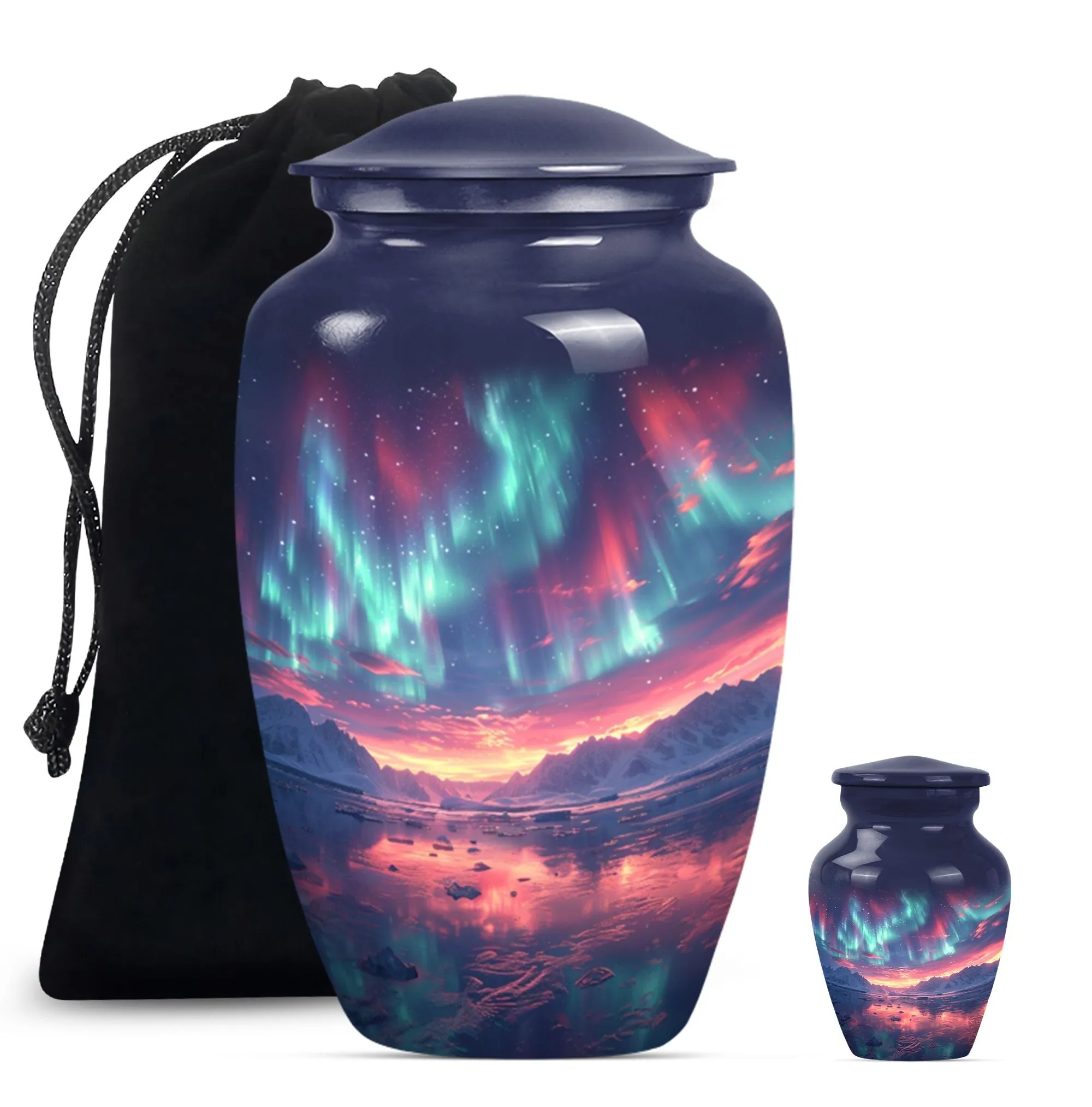 Northern Lights - Aurora Borealis Cremation Urn For Ashes
