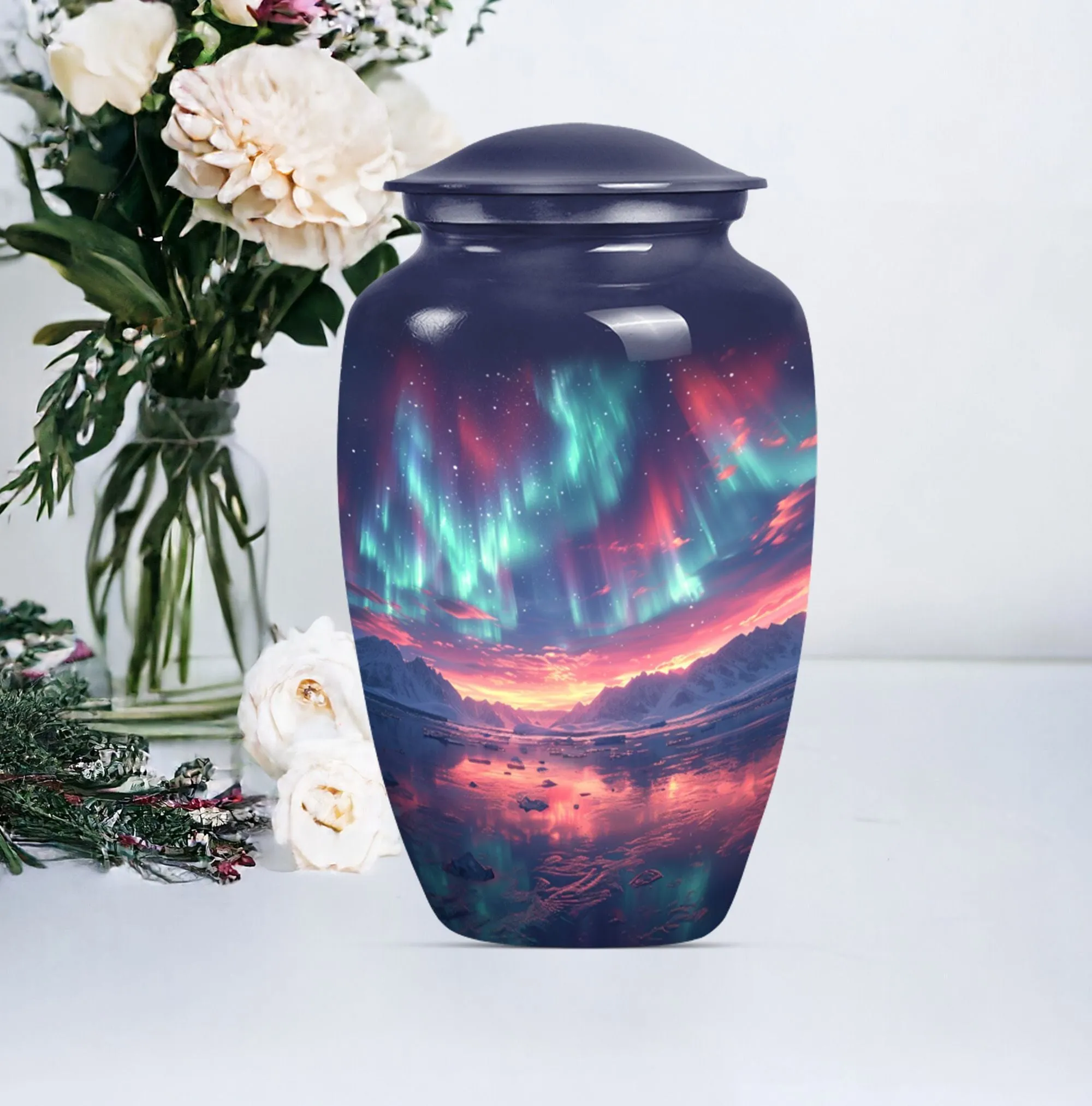 Northern Lights - Aurora Borealis Cremation Urn For Ashes