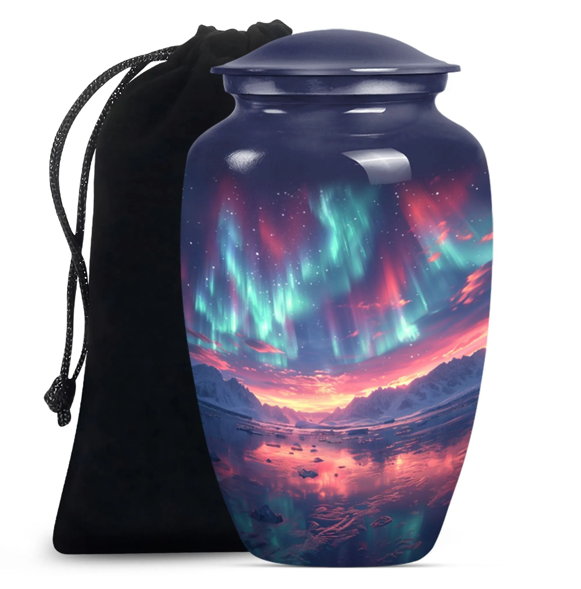 Northern Lights - Aurora Borealis Cremation Urn For Ashes