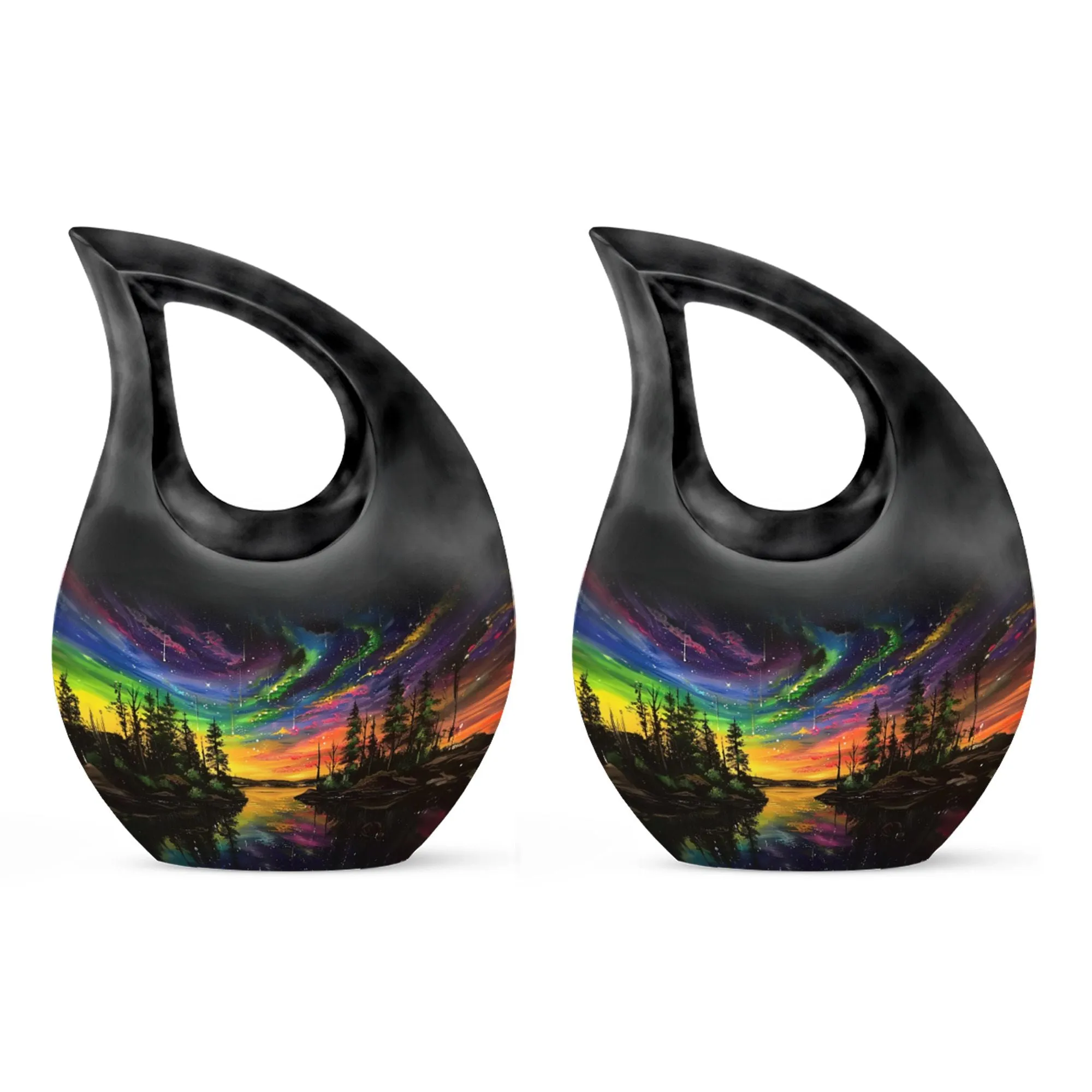 Northern Lights Extra Large Cremation Urn For Ashes