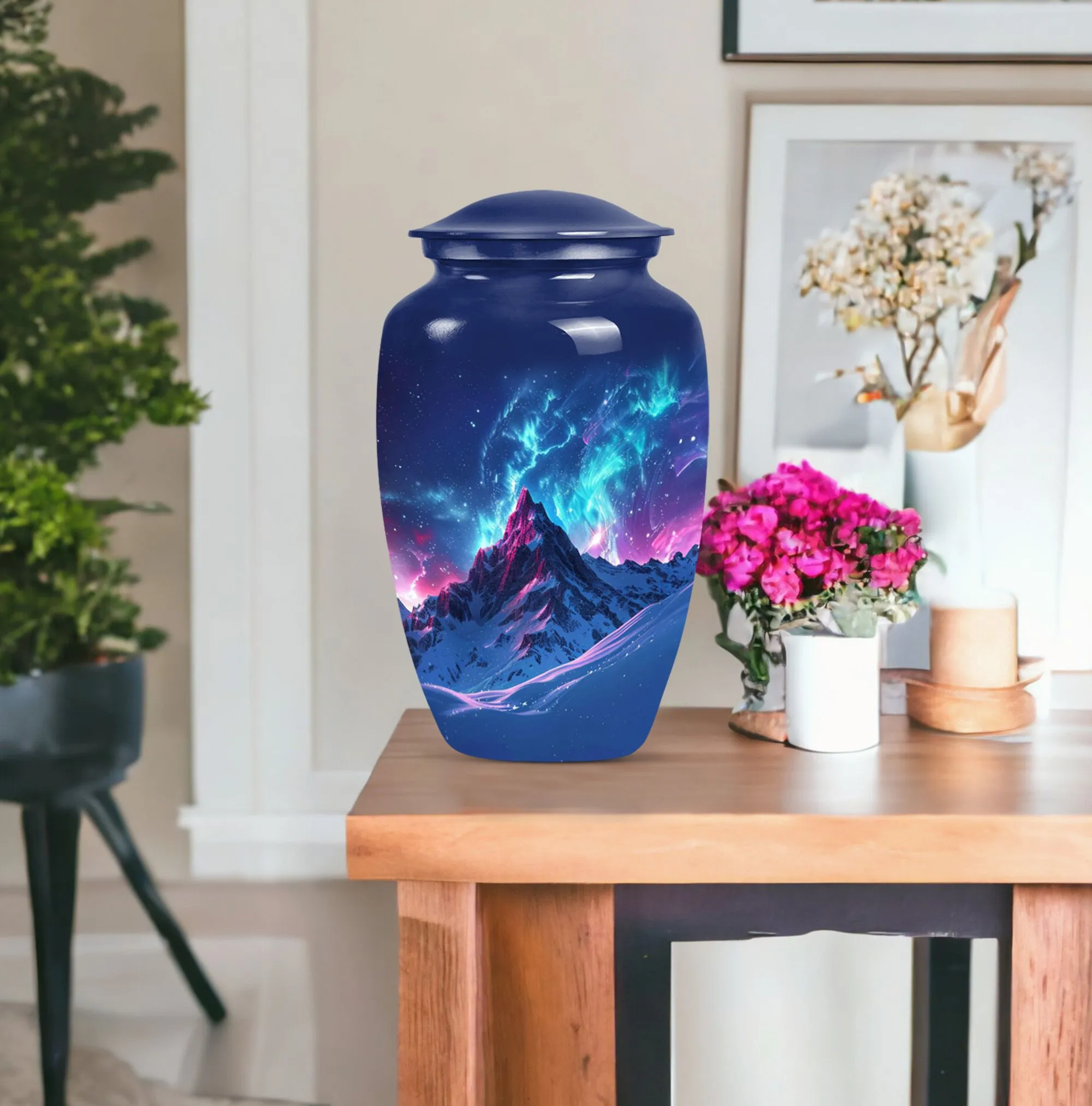 Northern Lights Memorial Keepsake - Classic Cremation Urn