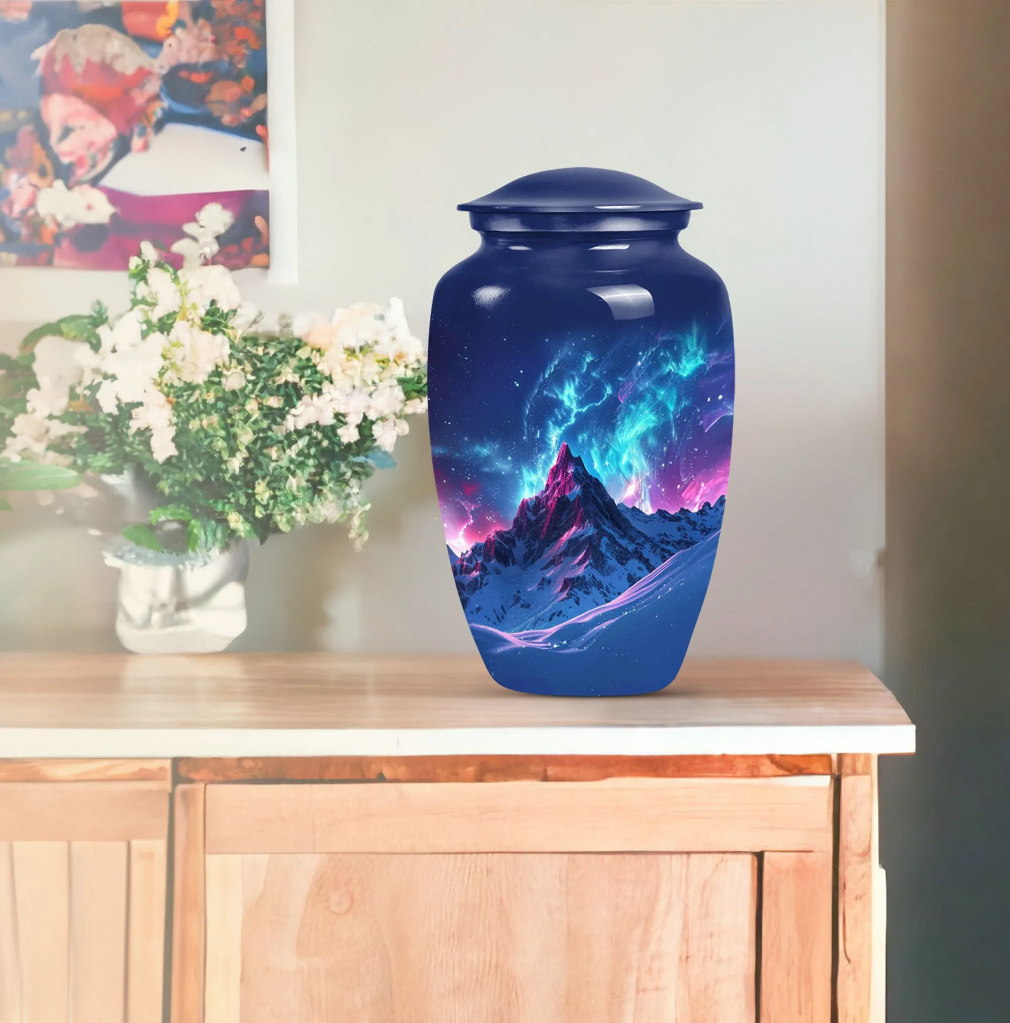 Northern Lights Memorial Keepsake - Classic Cremation Urn