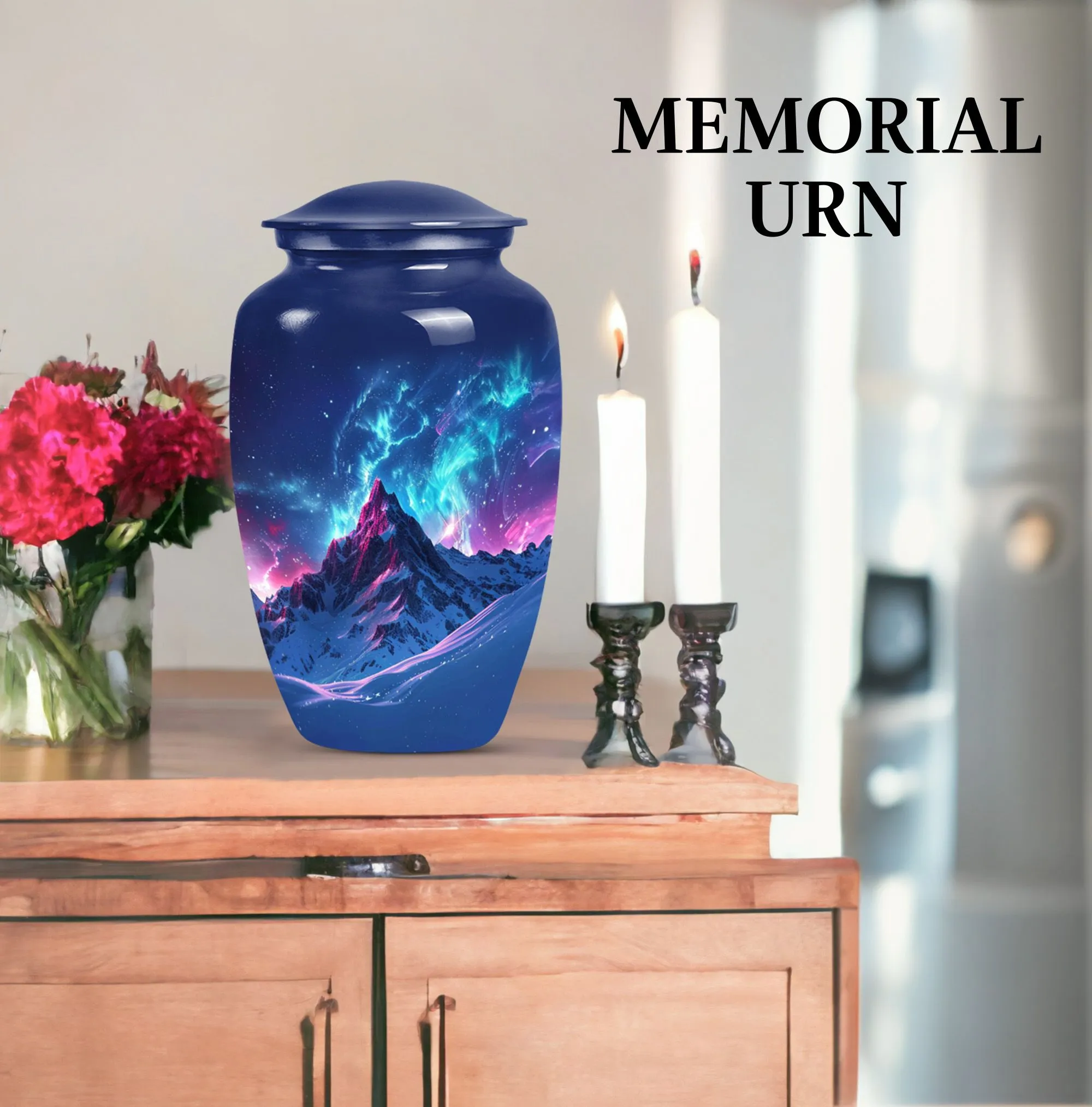 Northern Lights Memorial Keepsake - Classic Cremation Urn