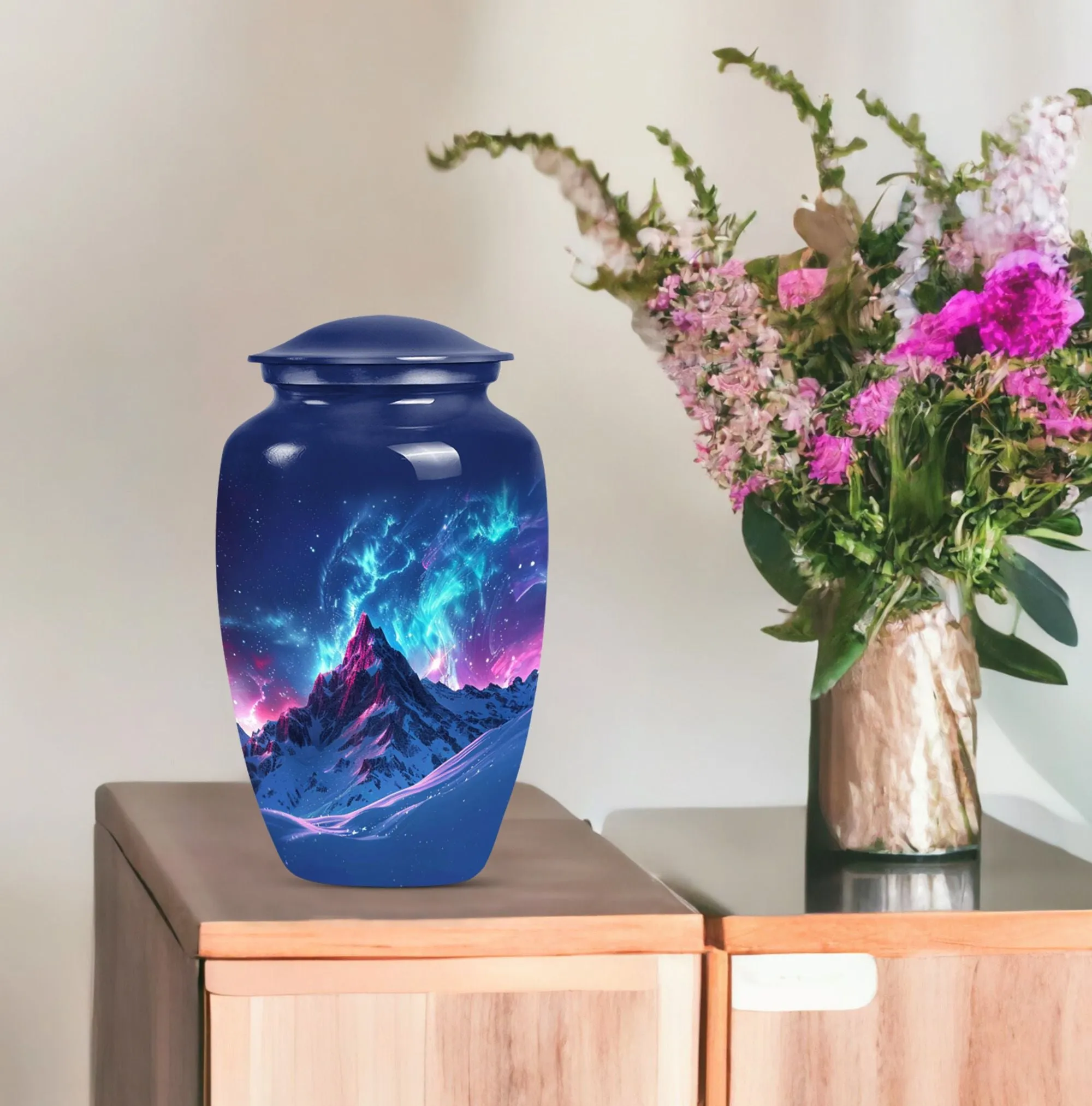 Northern Lights Memorial Keepsake - Classic Cremation Urn