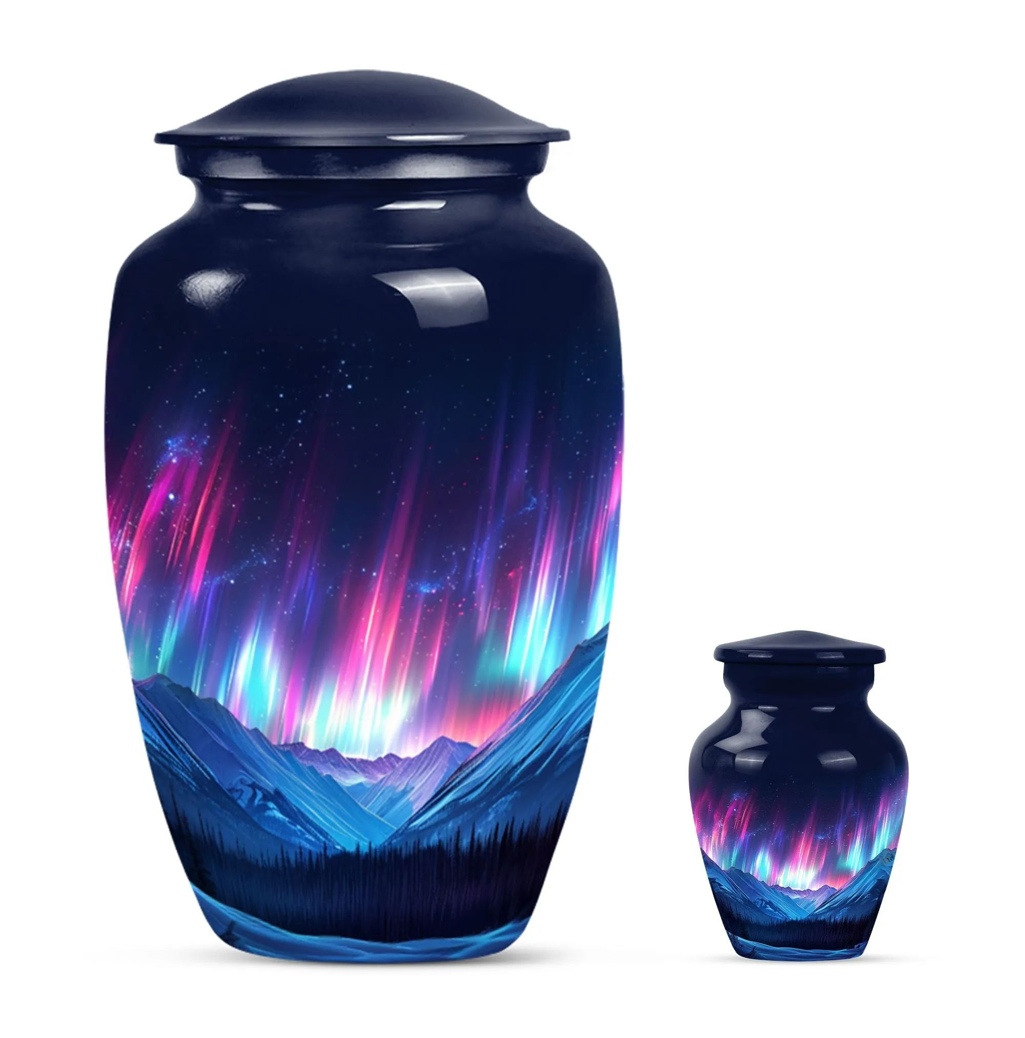 Northern Lights Men's Cremation Urn - Touch of Eternity Memorial