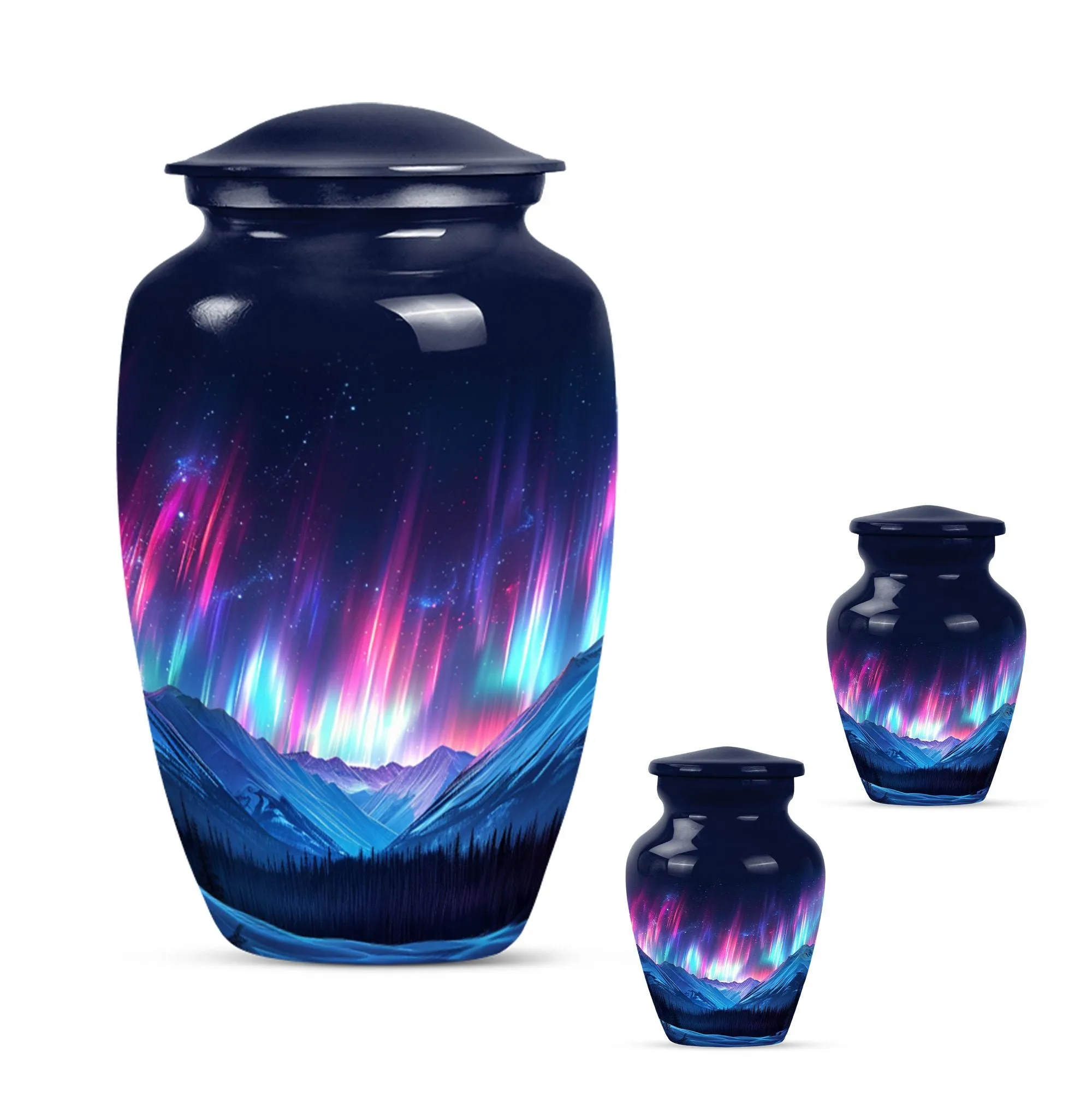 Northern Lights Men's Cremation Urn - Touch of Eternity Memorial