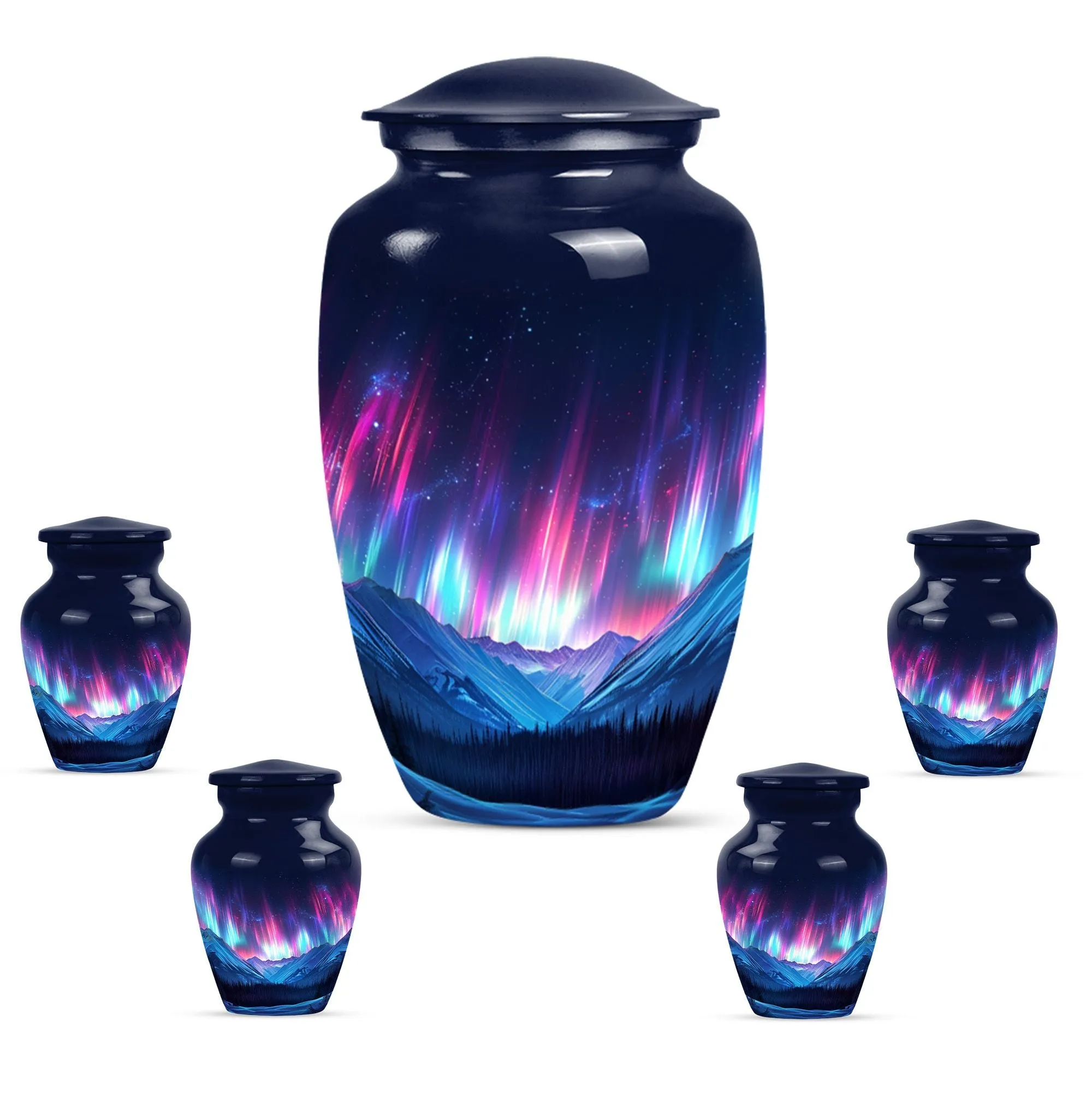 Northern Lights Men's Cremation Urn - Touch of Eternity Memorial