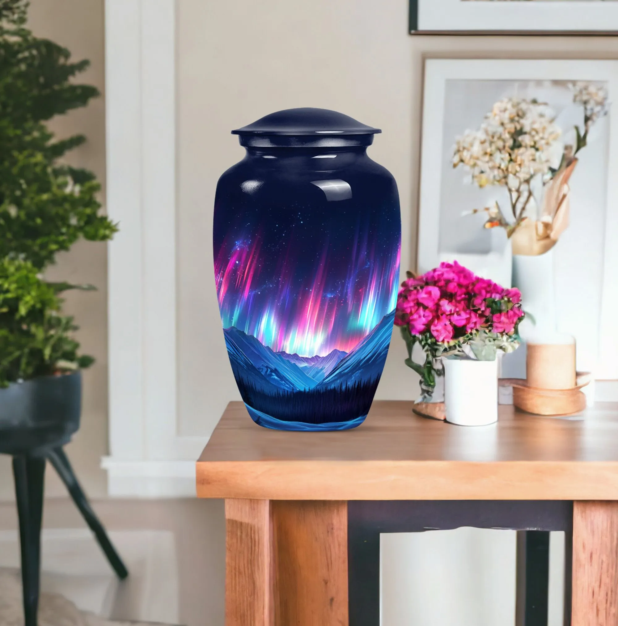 Northern Lights Men's Cremation Urn - Touch of Eternity Memorial