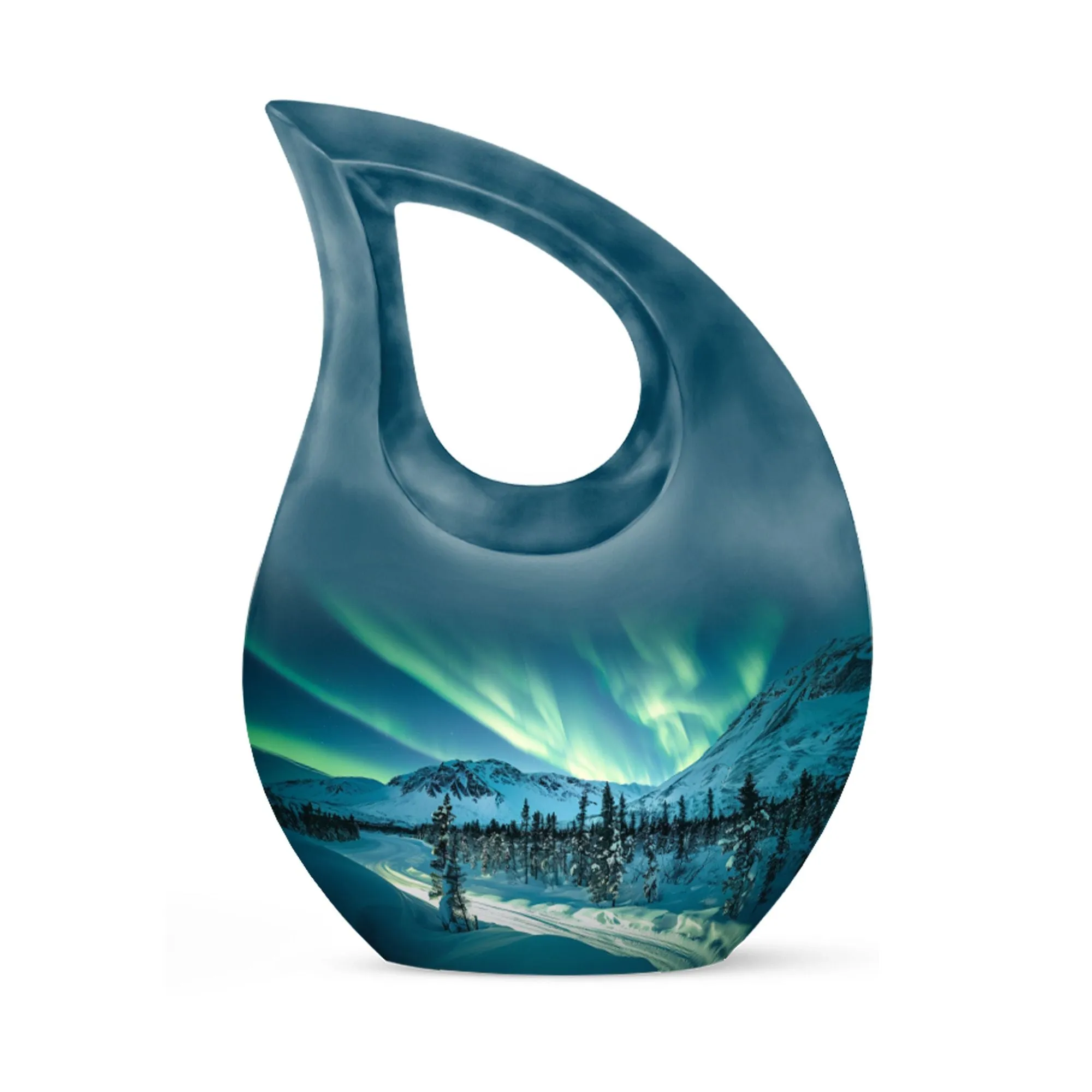 Northern Lights Urn - Adult Cremation Urn For Human Ashes Remans