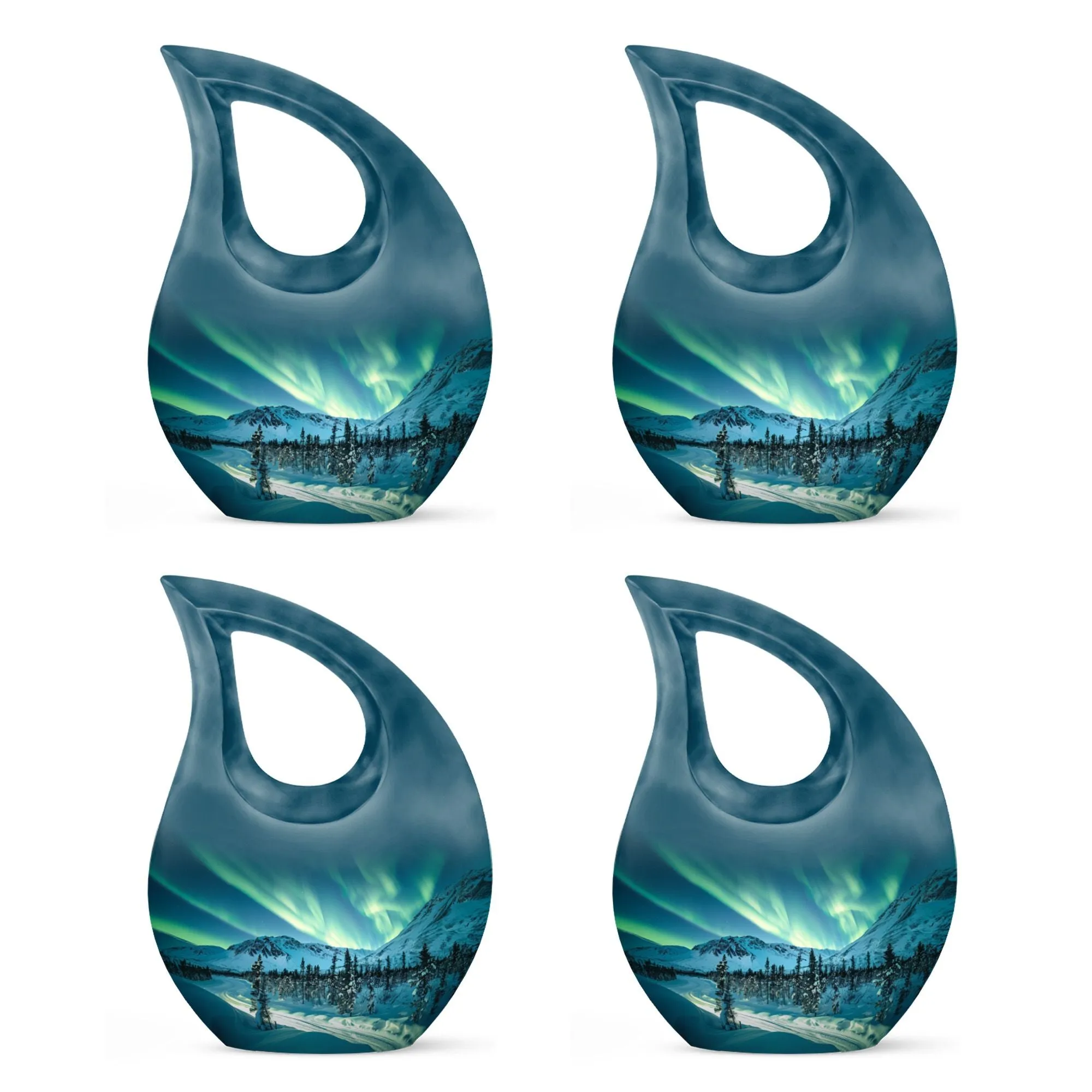 Northern Lights Urn - Adult Cremation Urn For Human Ashes Remans
