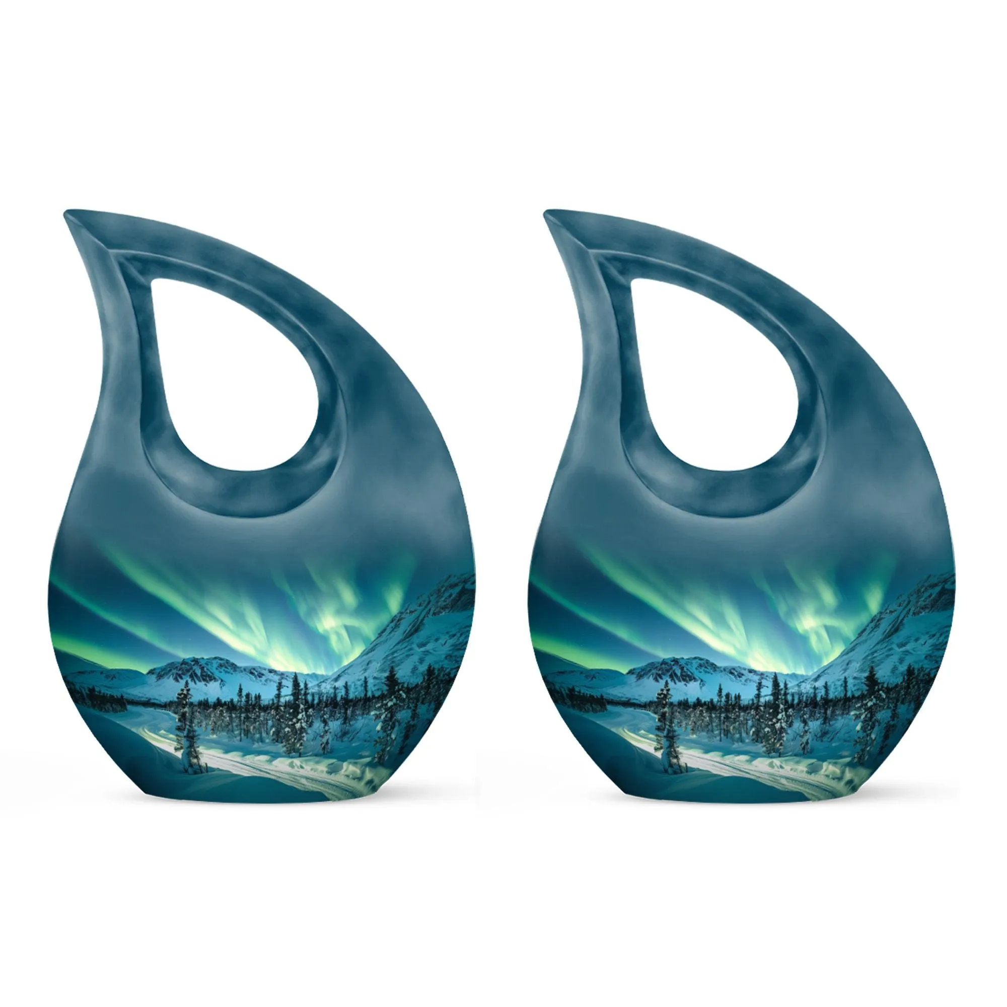 Northern Lights Urn - Adult Cremation Urn For Human Ashes Remans