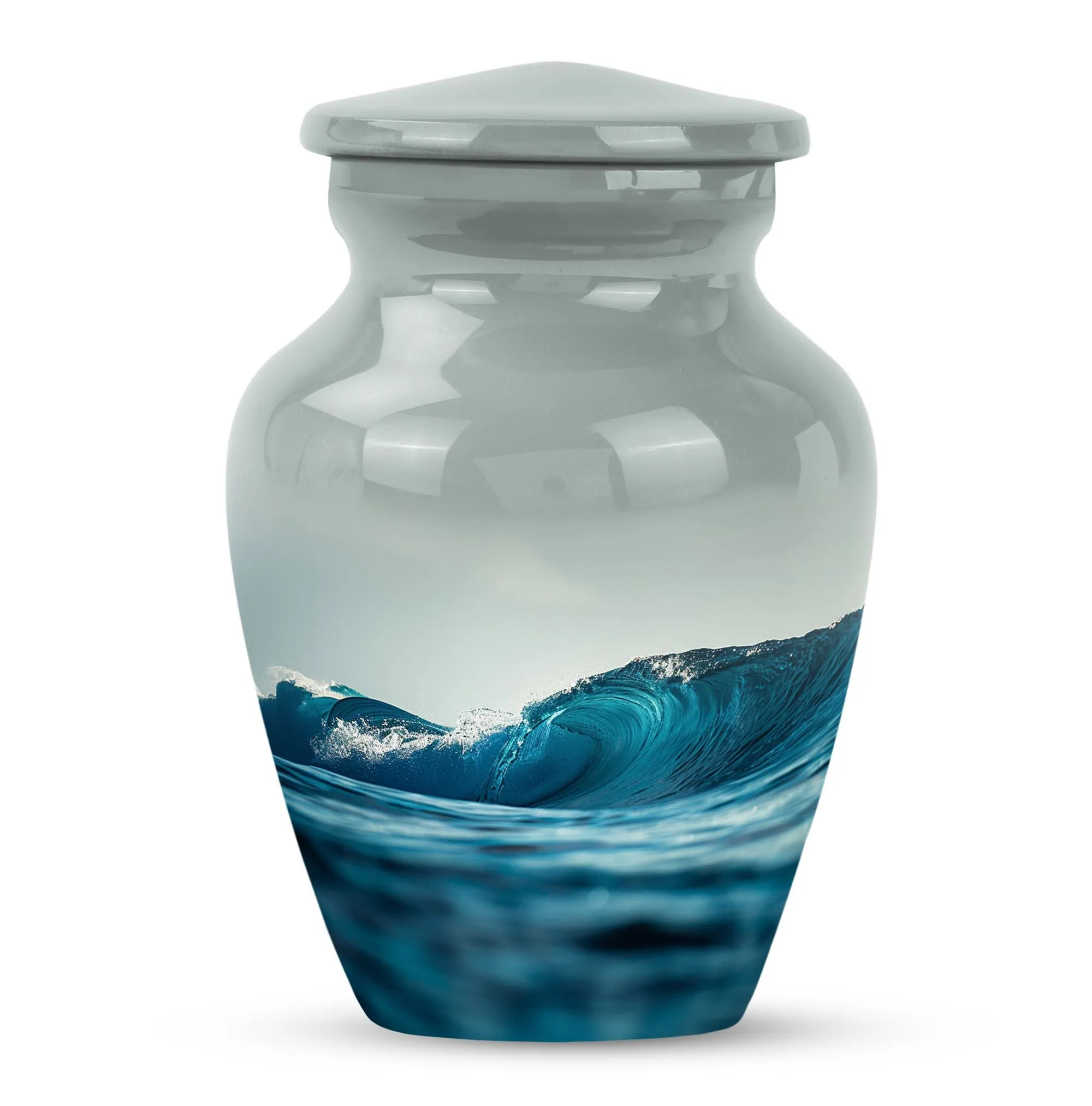 Ocean Waves Memoriam - Significant Urn for Loved One's Ashes