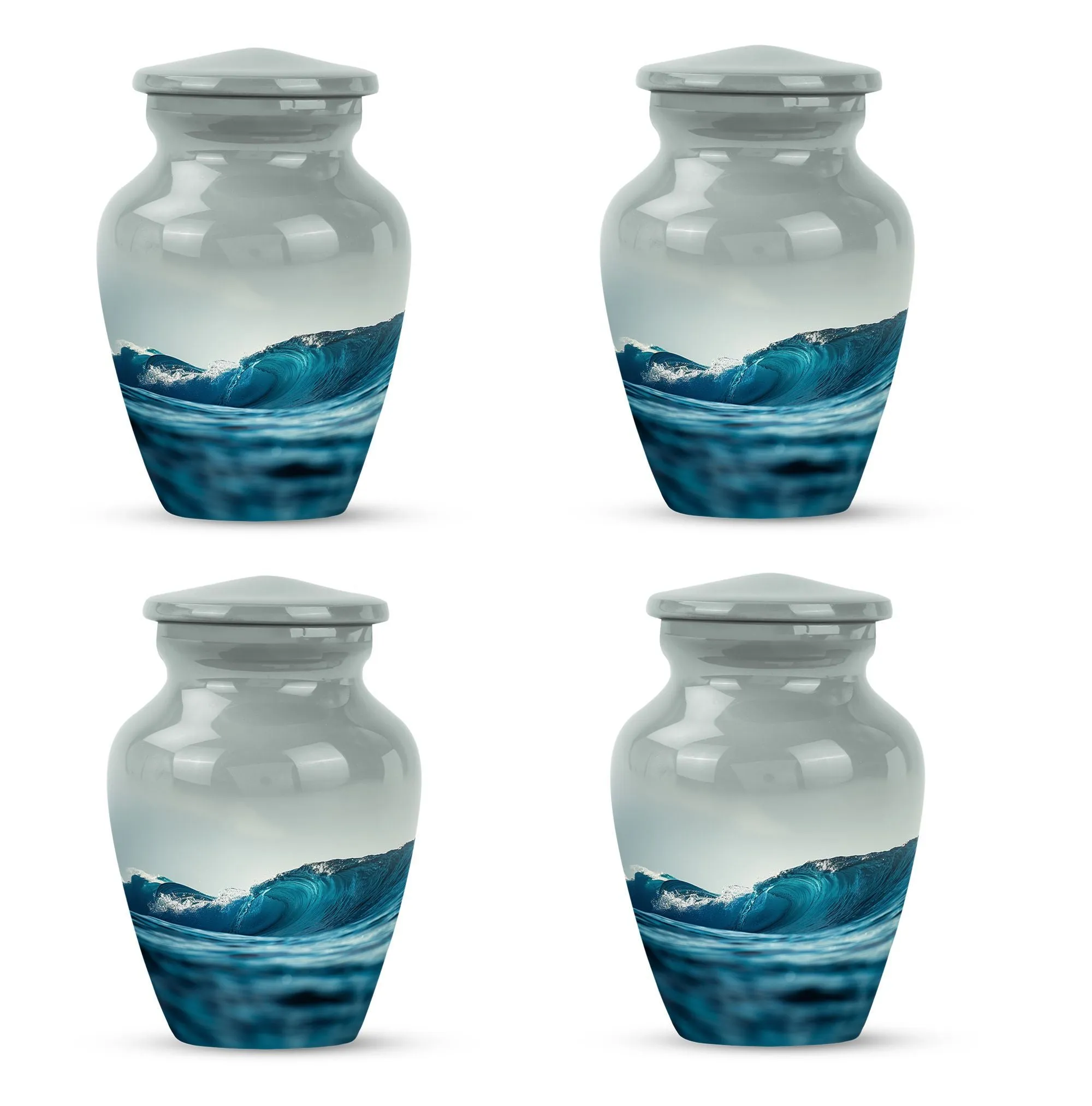 Ocean Waves Memoriam - Significant Urn for Loved One's Ashes