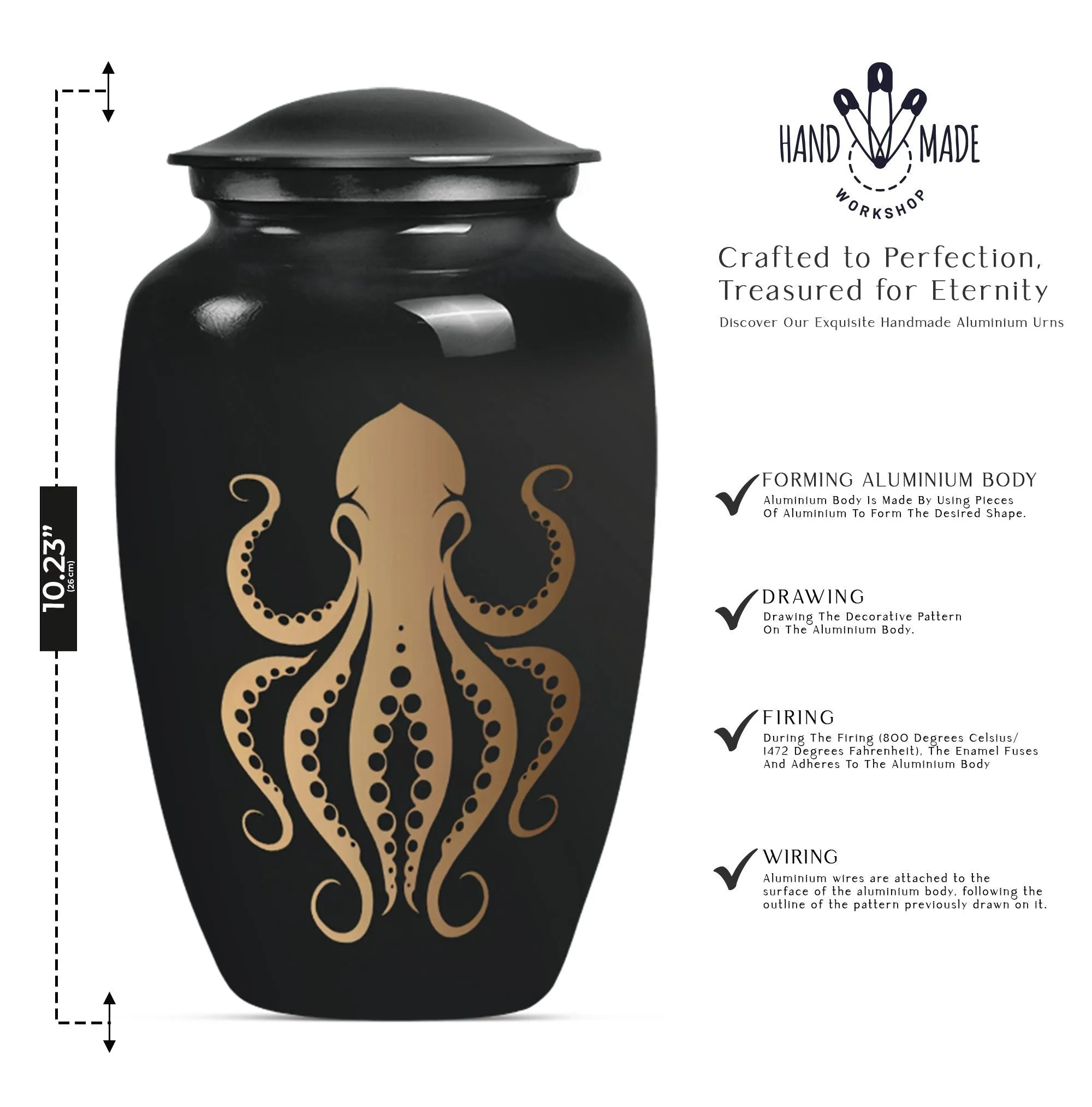 Octopus Eternity Vessel - A Cremation Tribute for Women Ashes