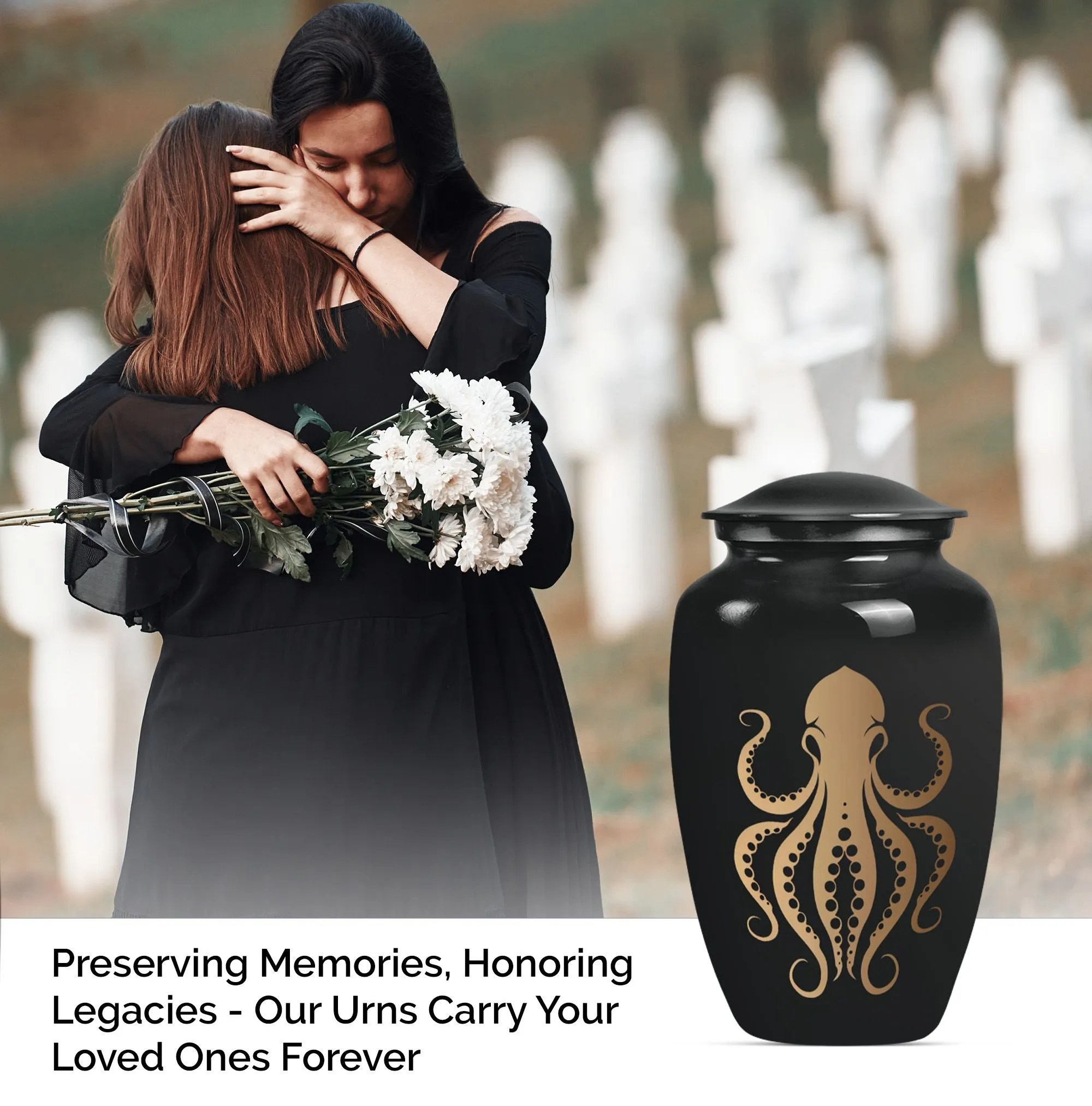 Octopus Eternity Vessel - A Cremation Tribute for Women Ashes