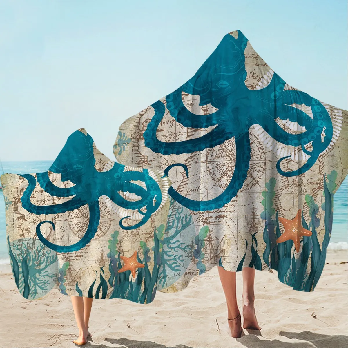 Octopus Love Hooded Towel