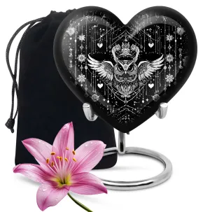 Owl Cremation Urn: Hearthstone Dual Keepsake for Burial Memories