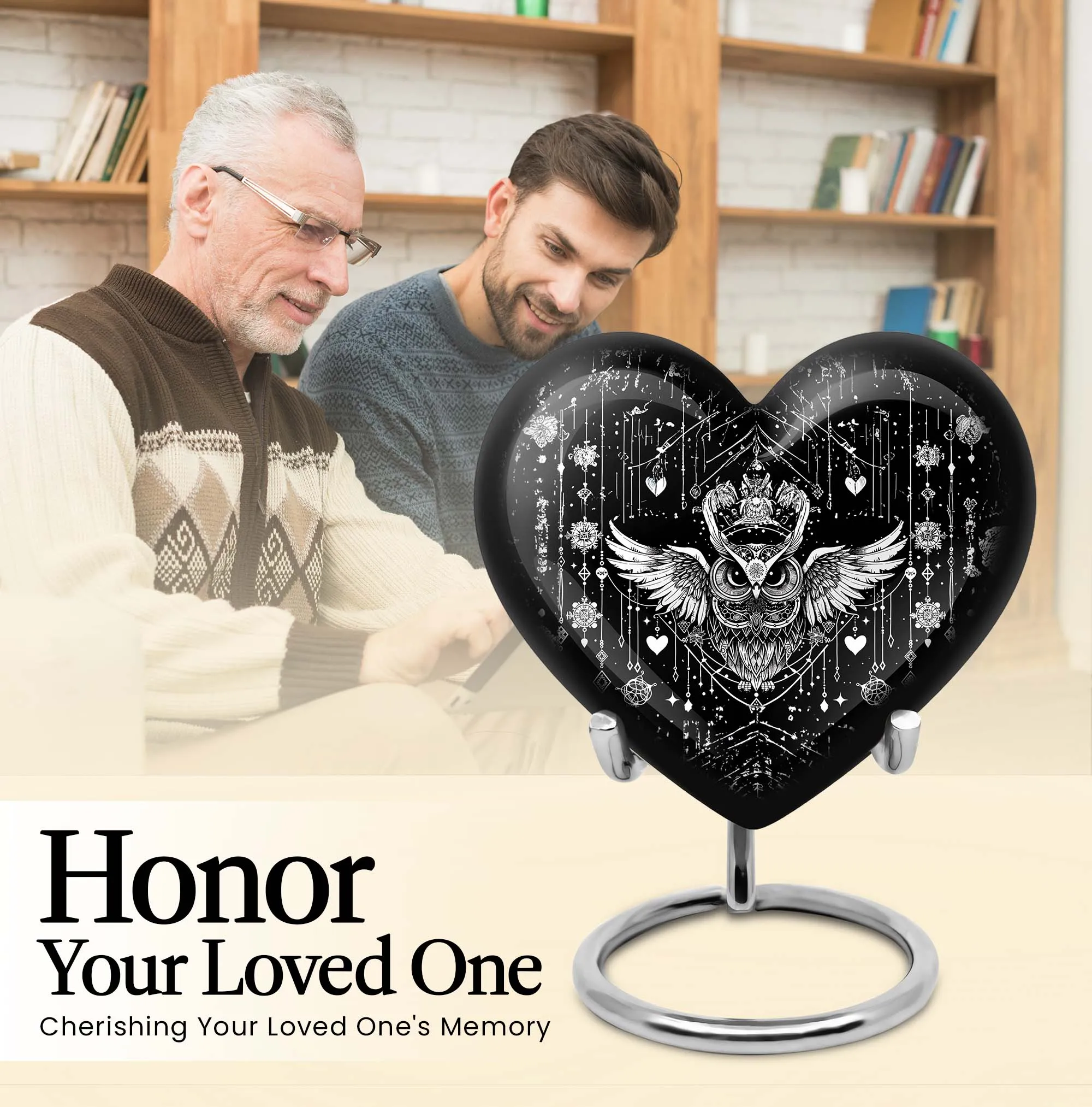Owl Cremation Urn: Hearthstone Dual Keepsake for Burial Memories