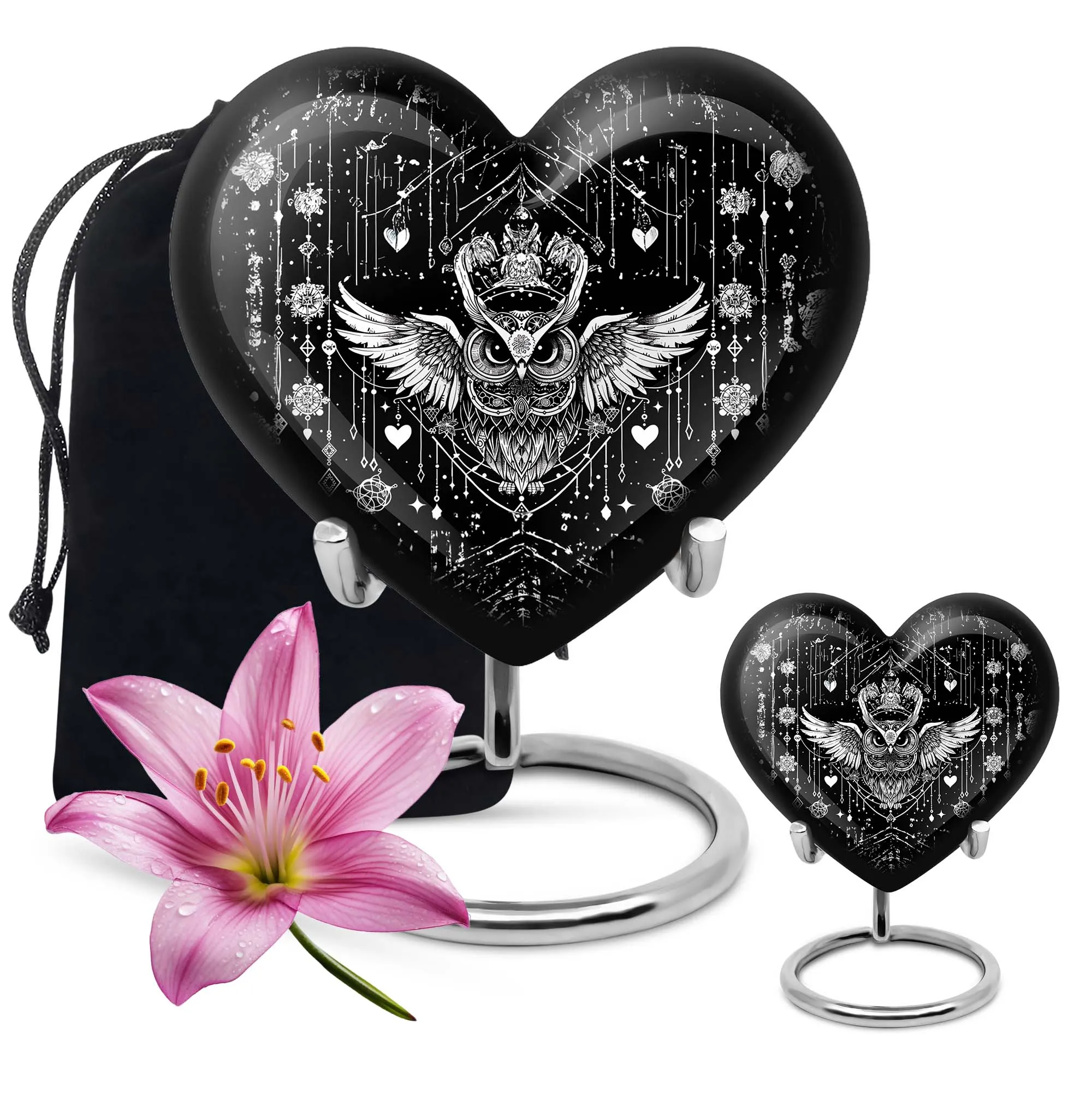 Owl Cremation Urn: Hearthstone Dual Keepsake for Burial Memories