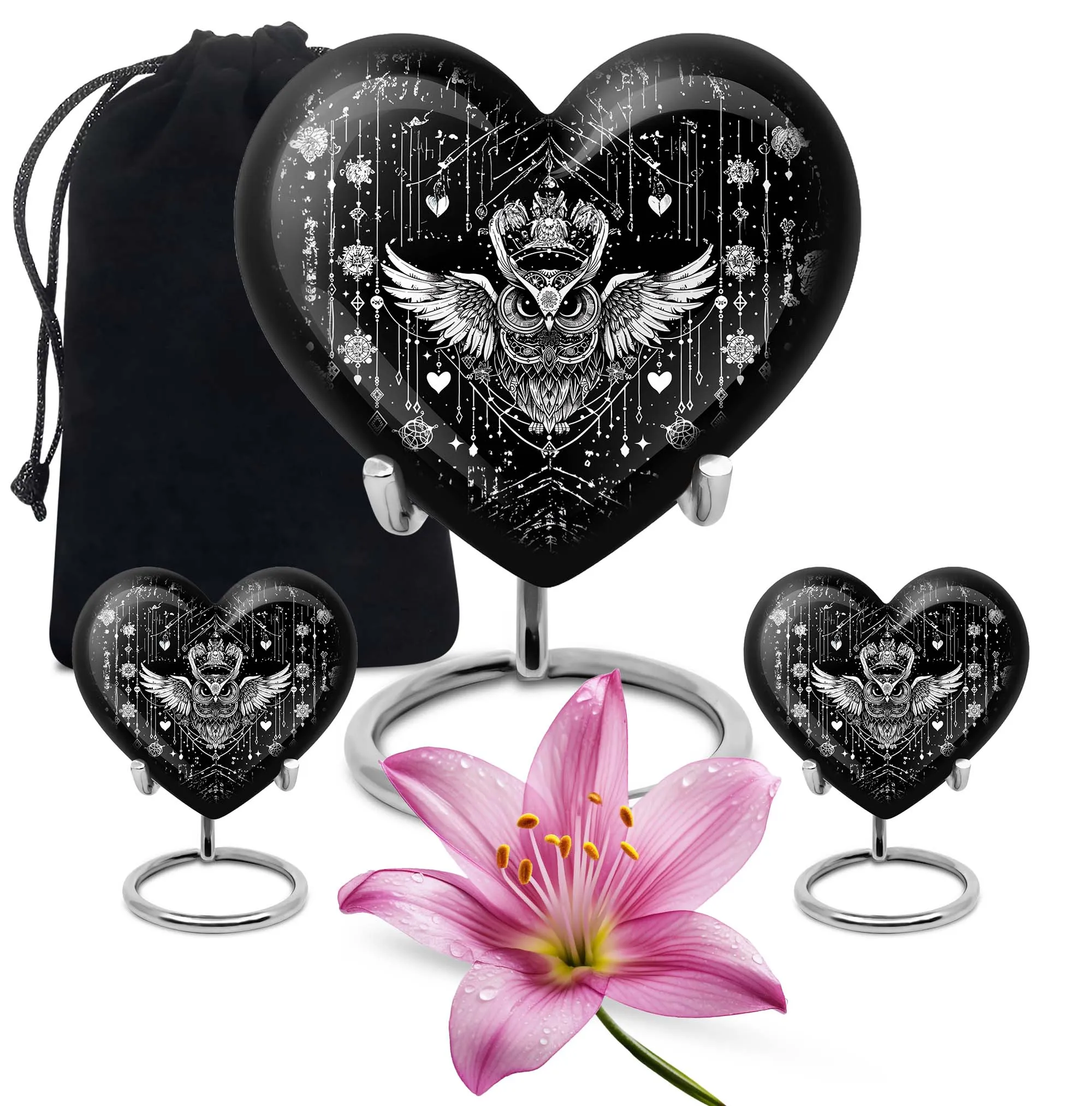 Owl Cremation Urn: Hearthstone Dual Keepsake for Burial Memories