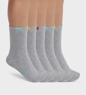 Pack of 5 pairs of children's socks in Heather Gray EcoDim cotton