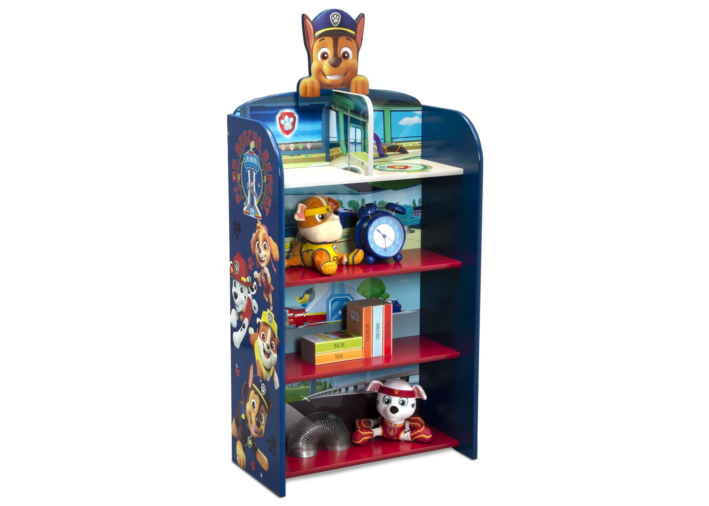 PAW Patrol Wooden Playhouse 4-Shelf Bookcase