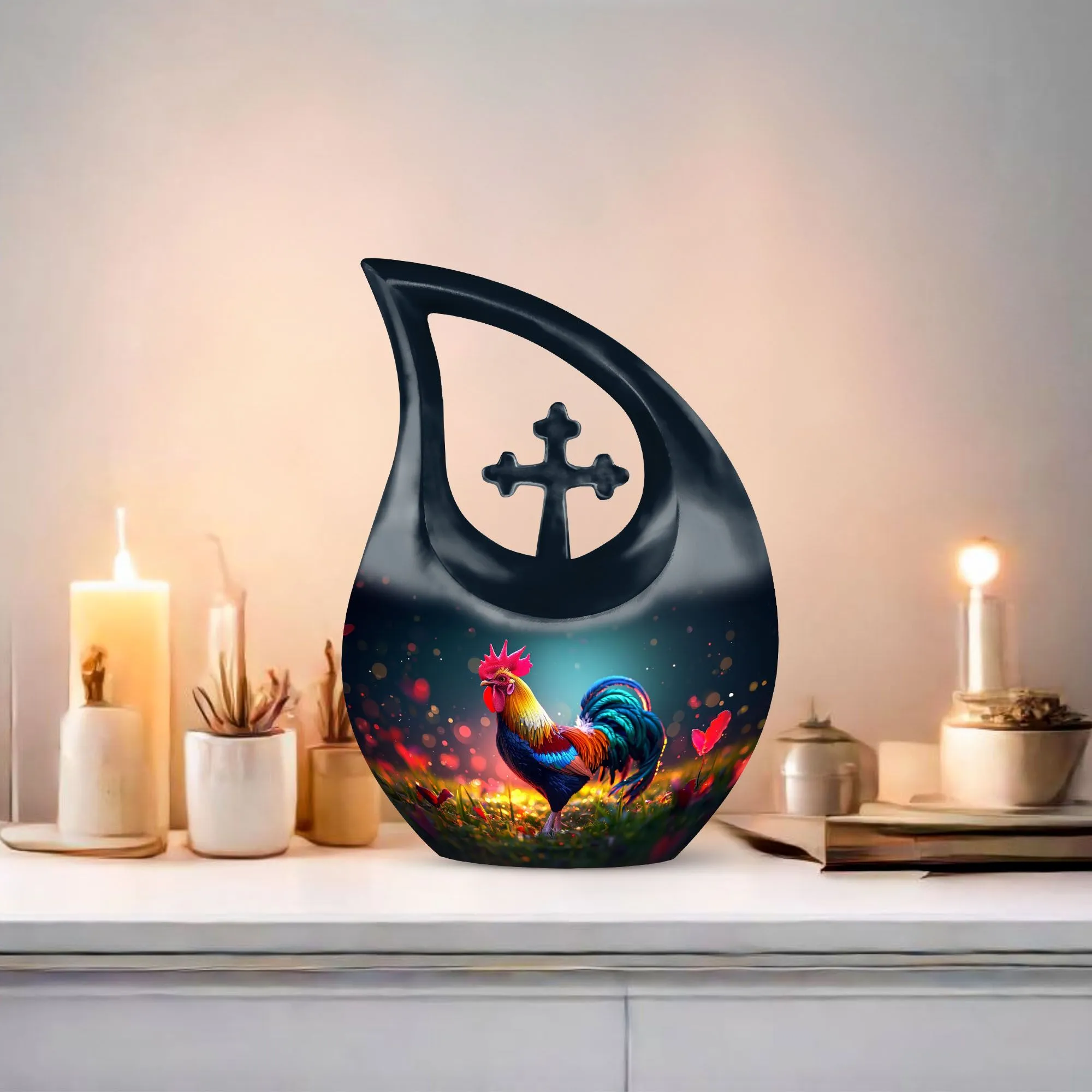 Peace Chicken Urn modern urn for human ashes cremation urn