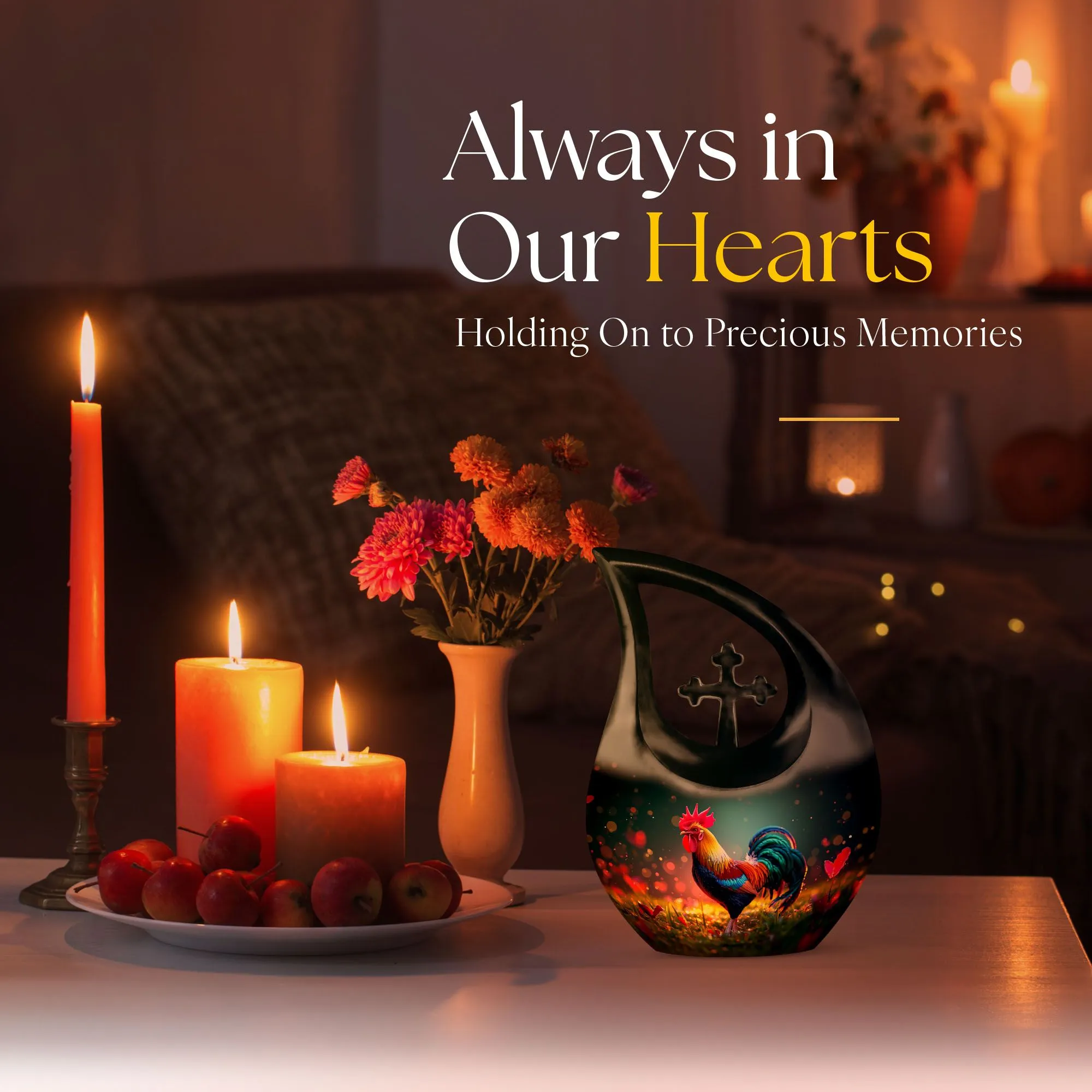Peace Chicken Urn modern urn for human ashes cremation urn