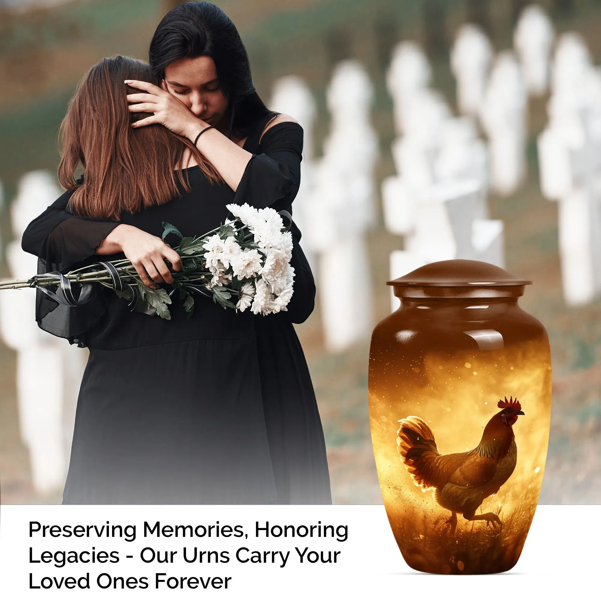 Peaceful Serenity Chicken Urn - A Timeless Tribute to Loved Ones