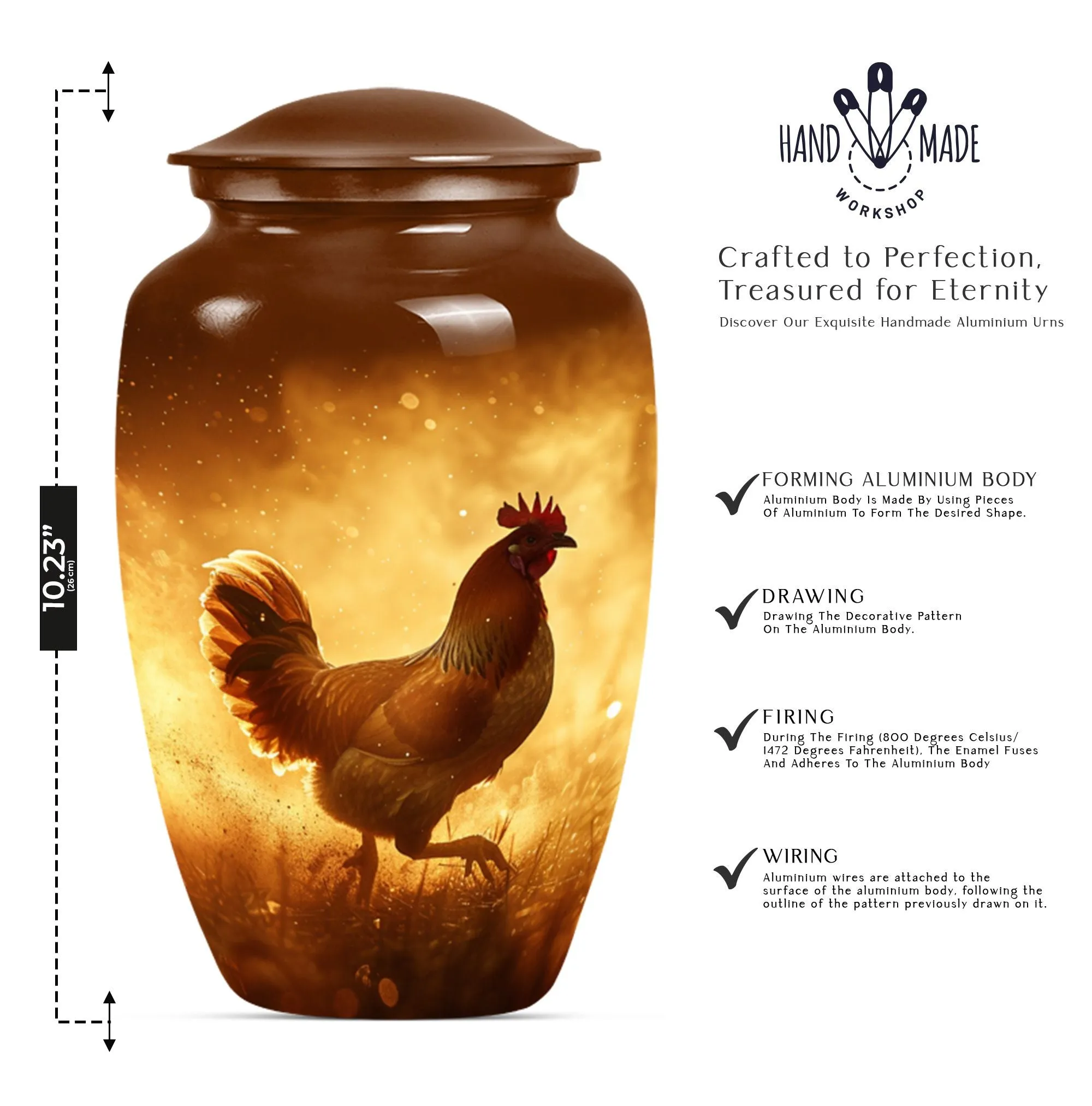 Peaceful Serenity Chicken Urn - A Timeless Tribute to Loved Ones