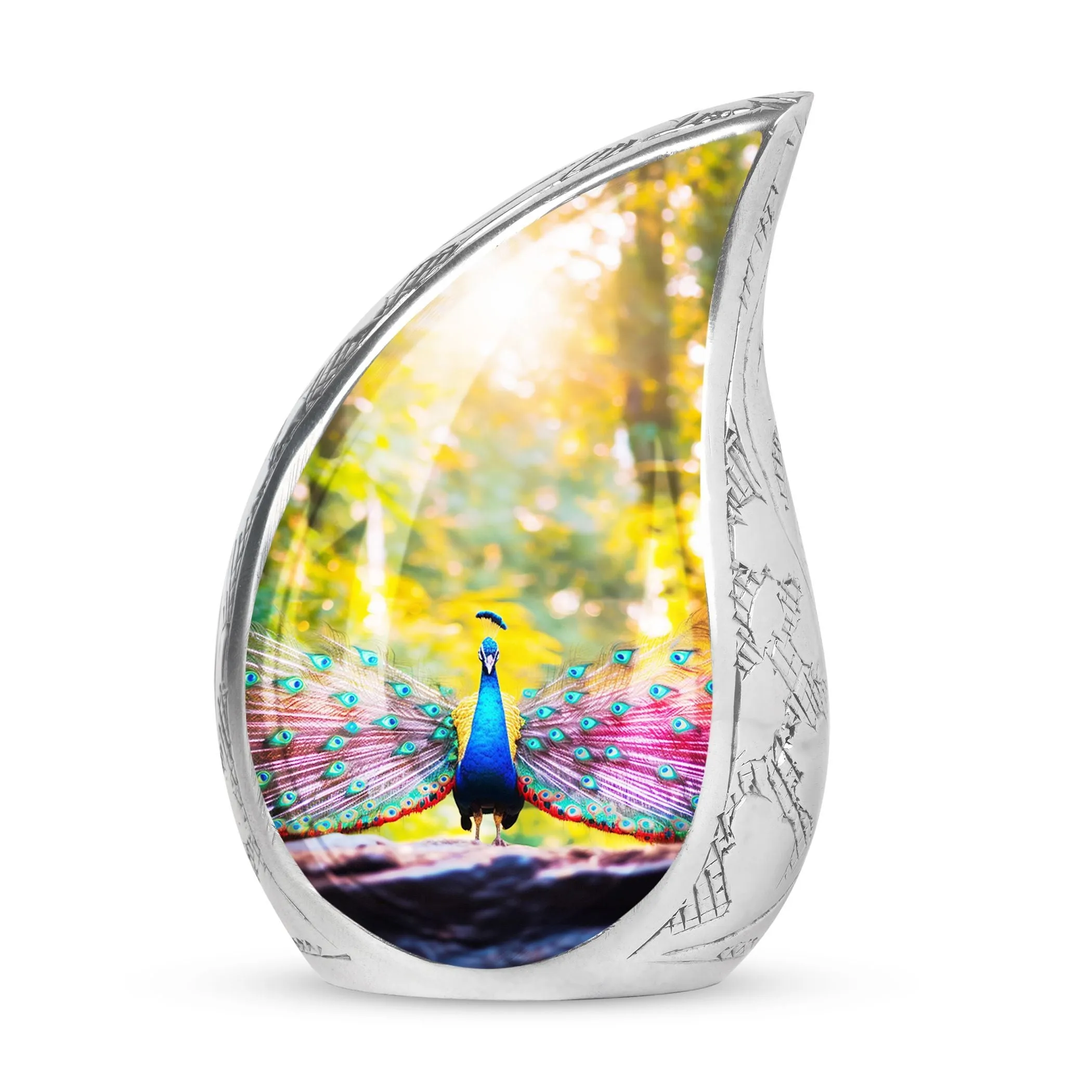 Peacock-Inspired Cremation Urn: The Elegance of Eternal Rest